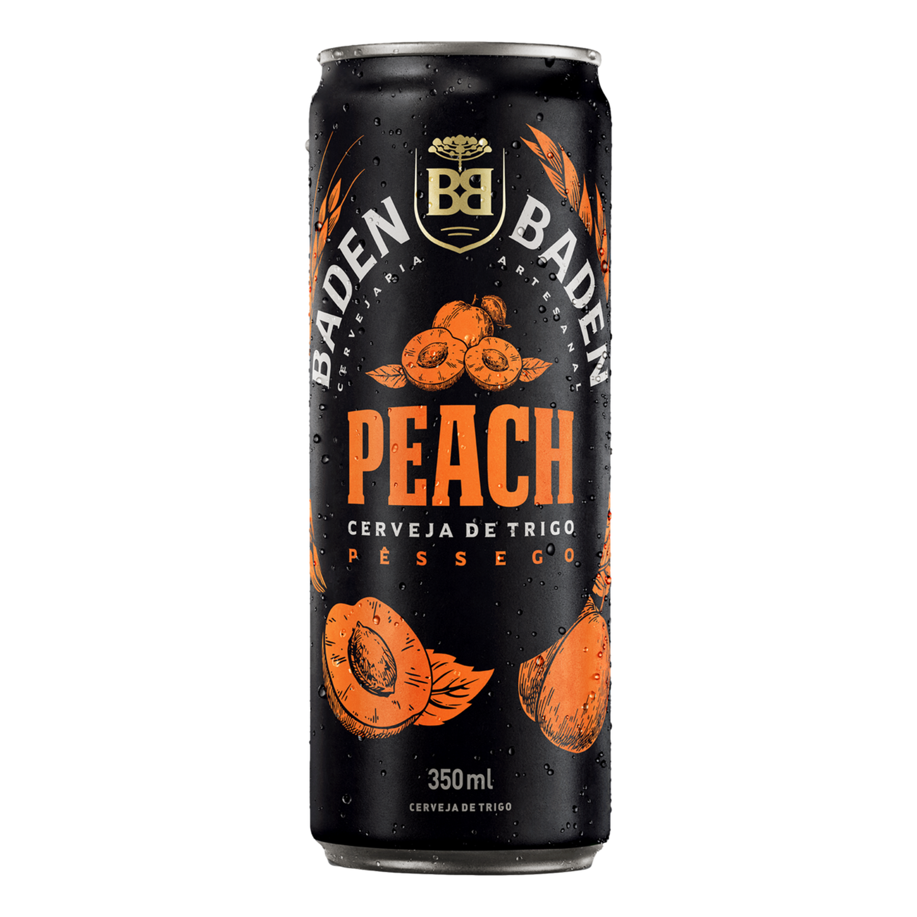 Cerveja Peach Pêssego Baden Baden Lata 350ml