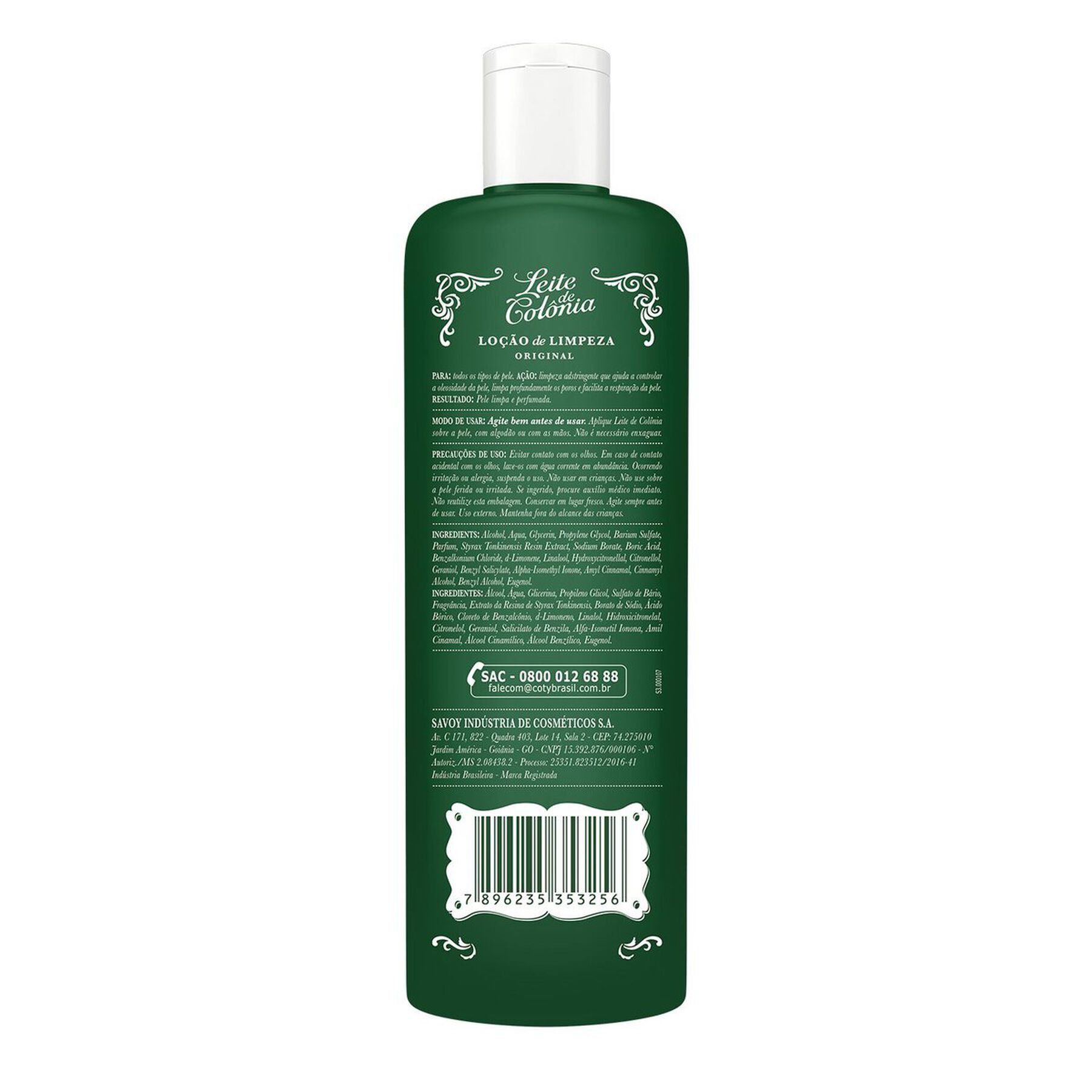 Lo&ccedil;&atilde;o de Limpeza Original Leite de Col&ocirc;nia Frasco 200ml