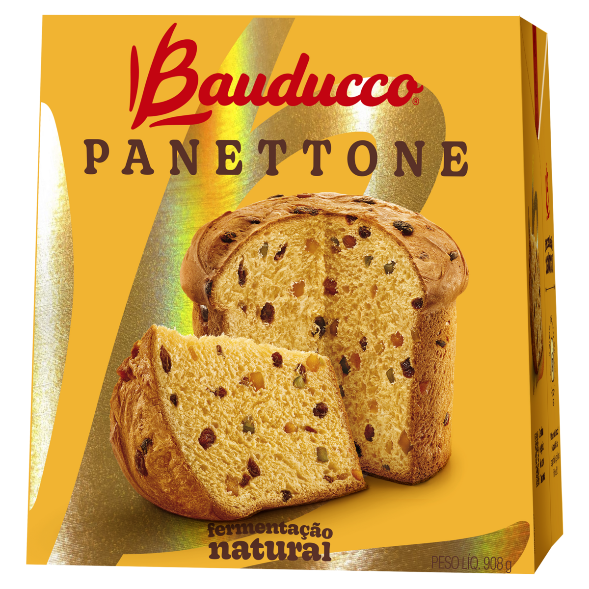 Panettone com Frutas Cristalizadas Bauducco Caixa 908g