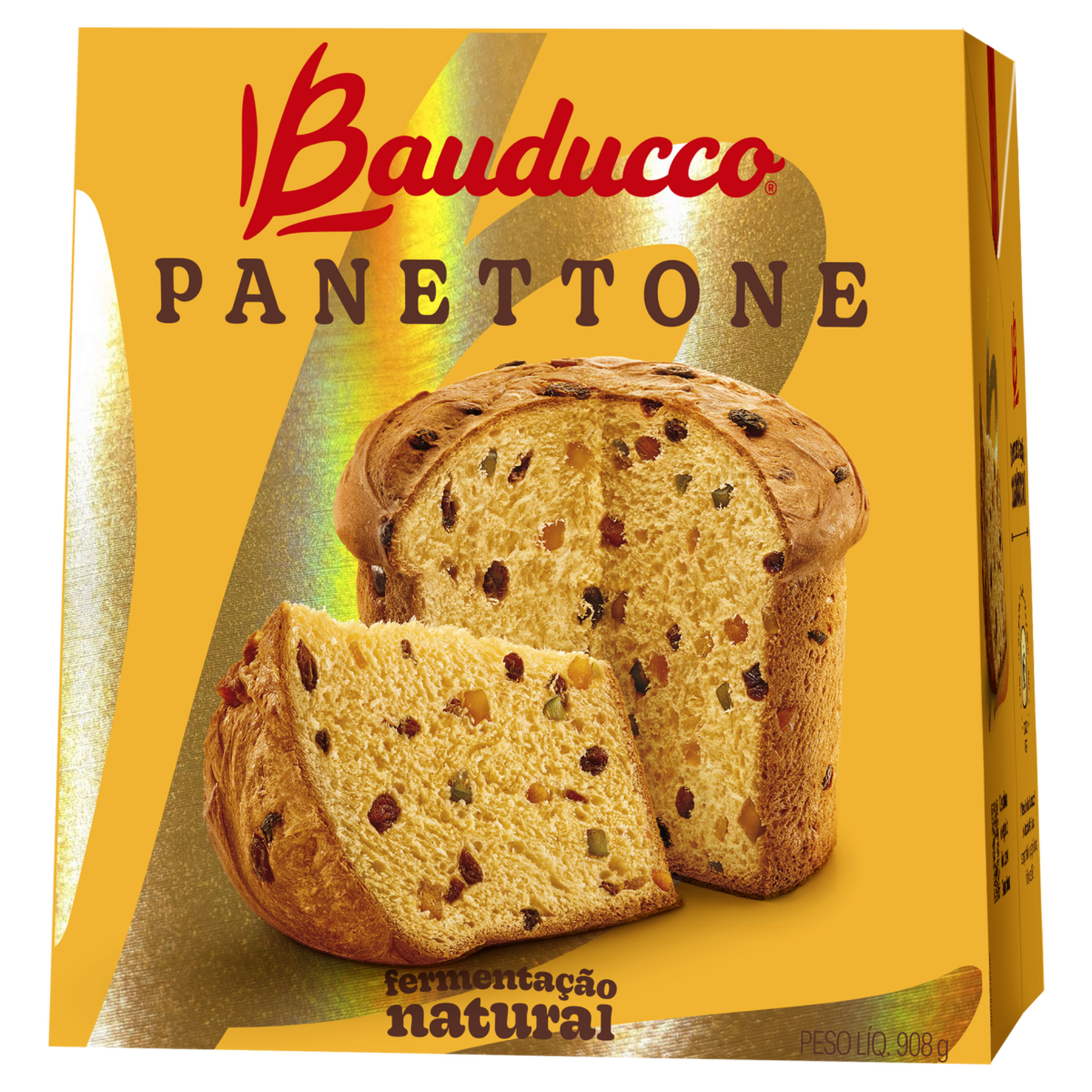 Panettone com Frutas Cristalizadas Bauducco Caixa 908g