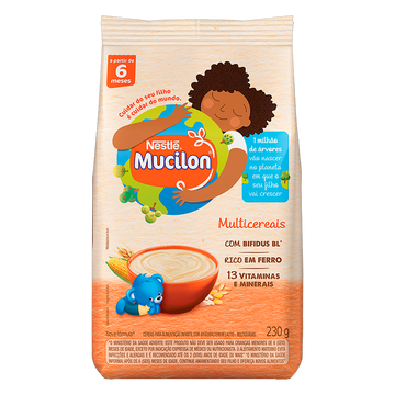 Cereal Infantil Multicereais Mucilon Nestlé Pacote 230g