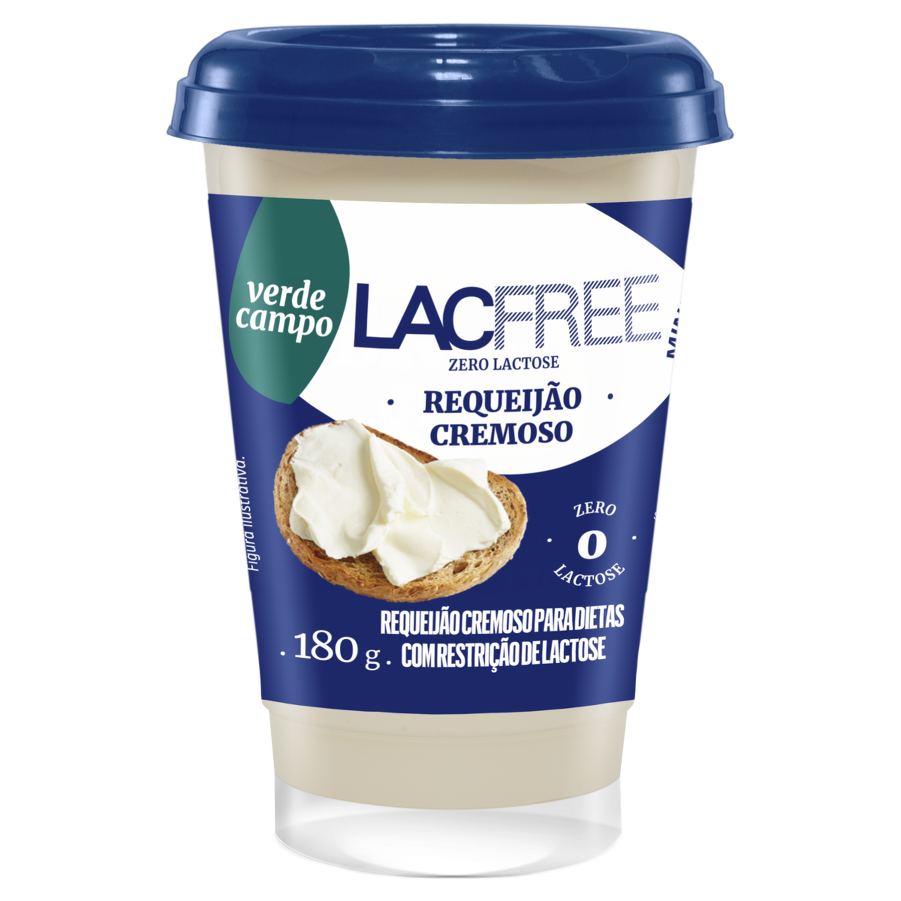 Requeijão Cremoso Zero Lactose Verde Campo Lacfree Copo 180g