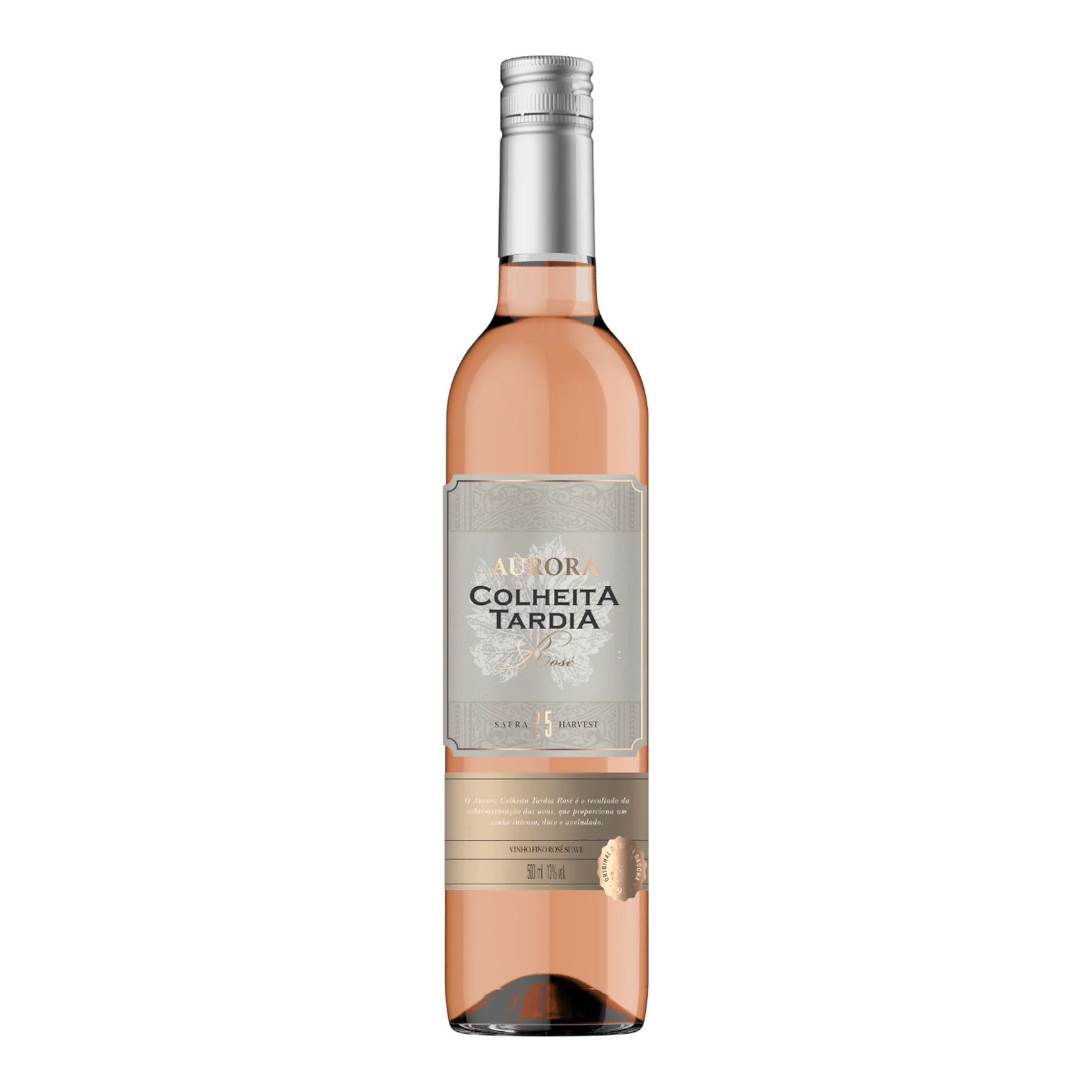 Vinho Ros&eacute; Suave Colheita Tardia Aurora Garrafa 500ml