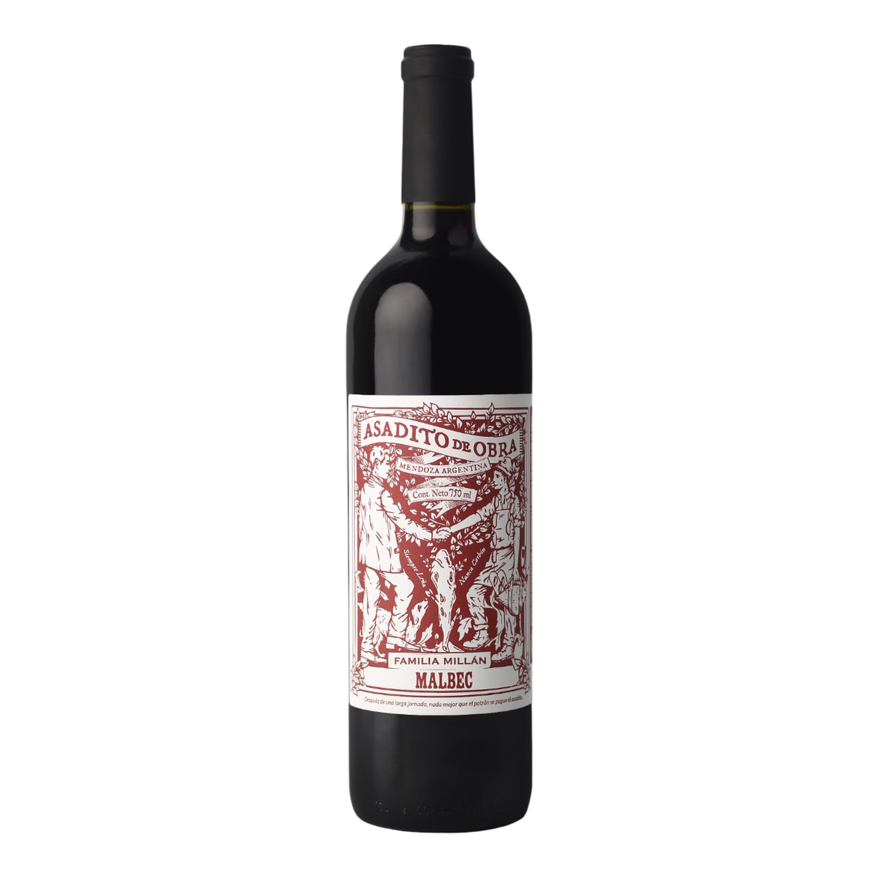 Vinho Tinto Malbec Asadito de Obra Garrafa 750ml