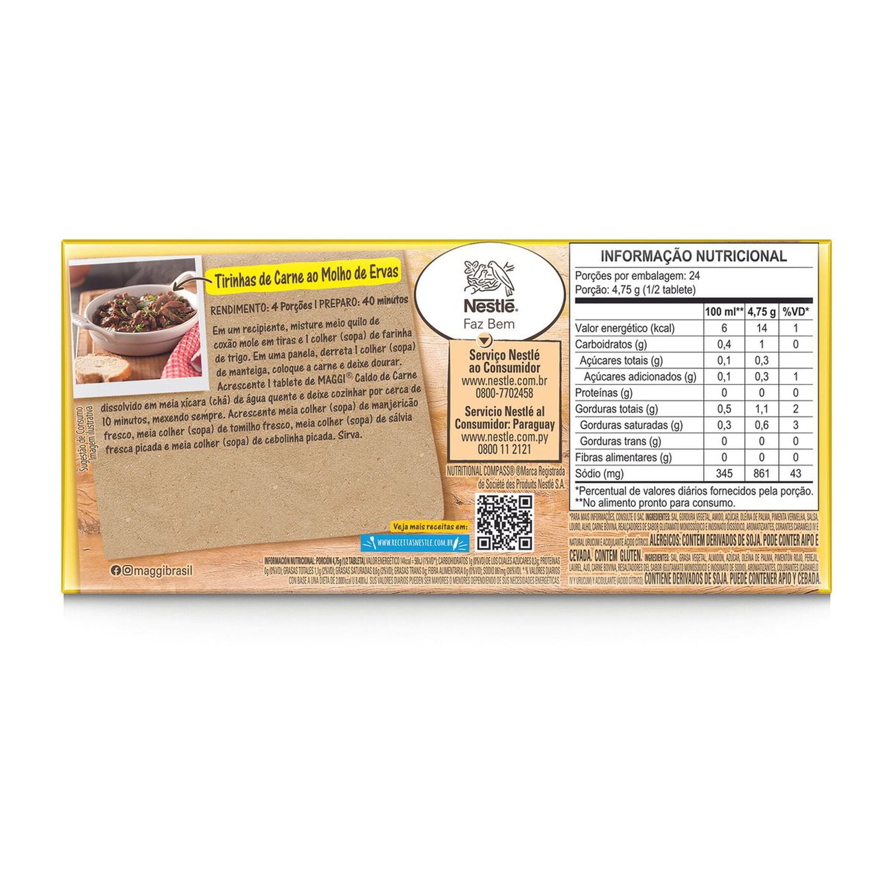 Caldo Tablete Carne Maggi Caixa 114g C/12 Unidades&nbsp;
