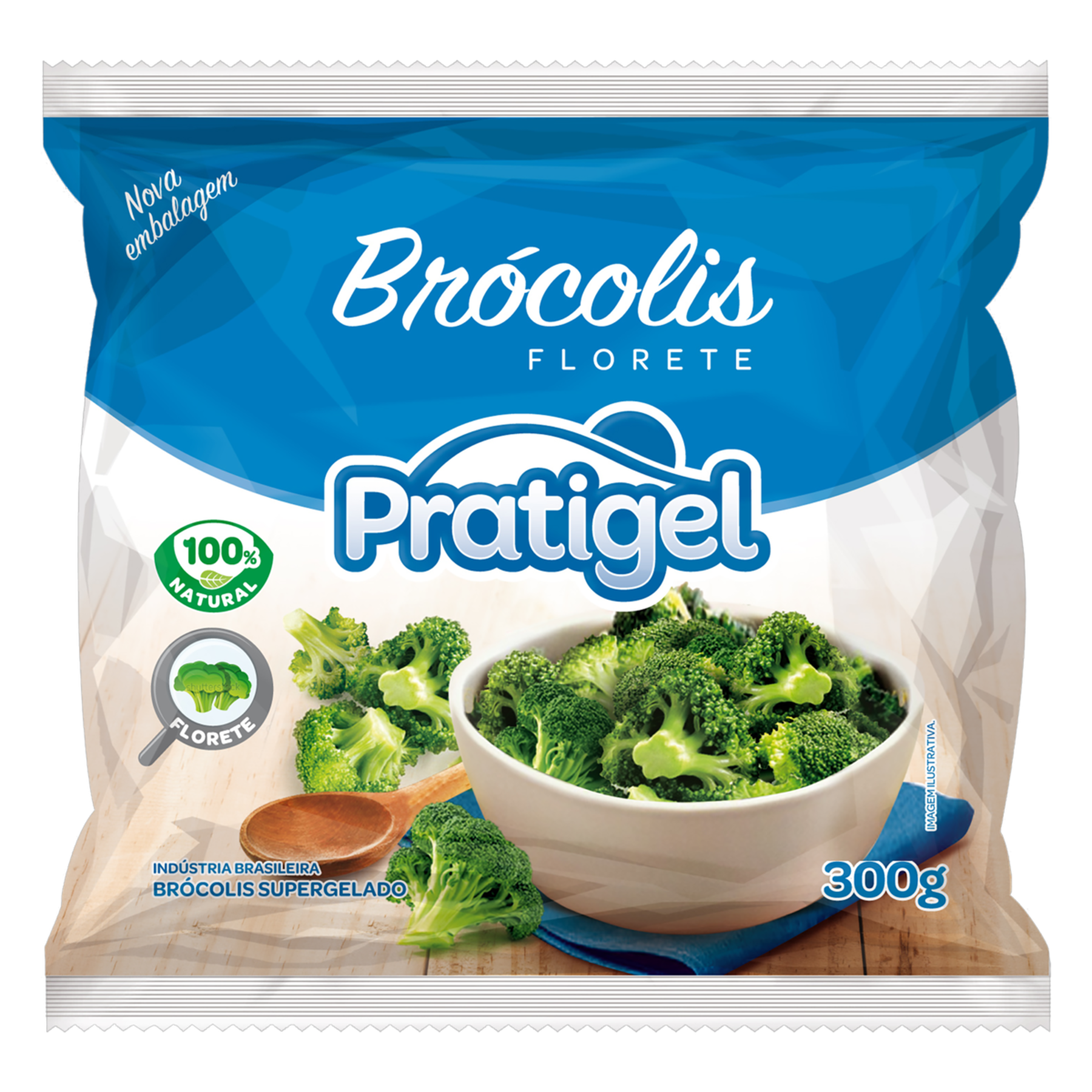 Br&oacute;colis Florete Supergelado Pratigel Pacote 300g