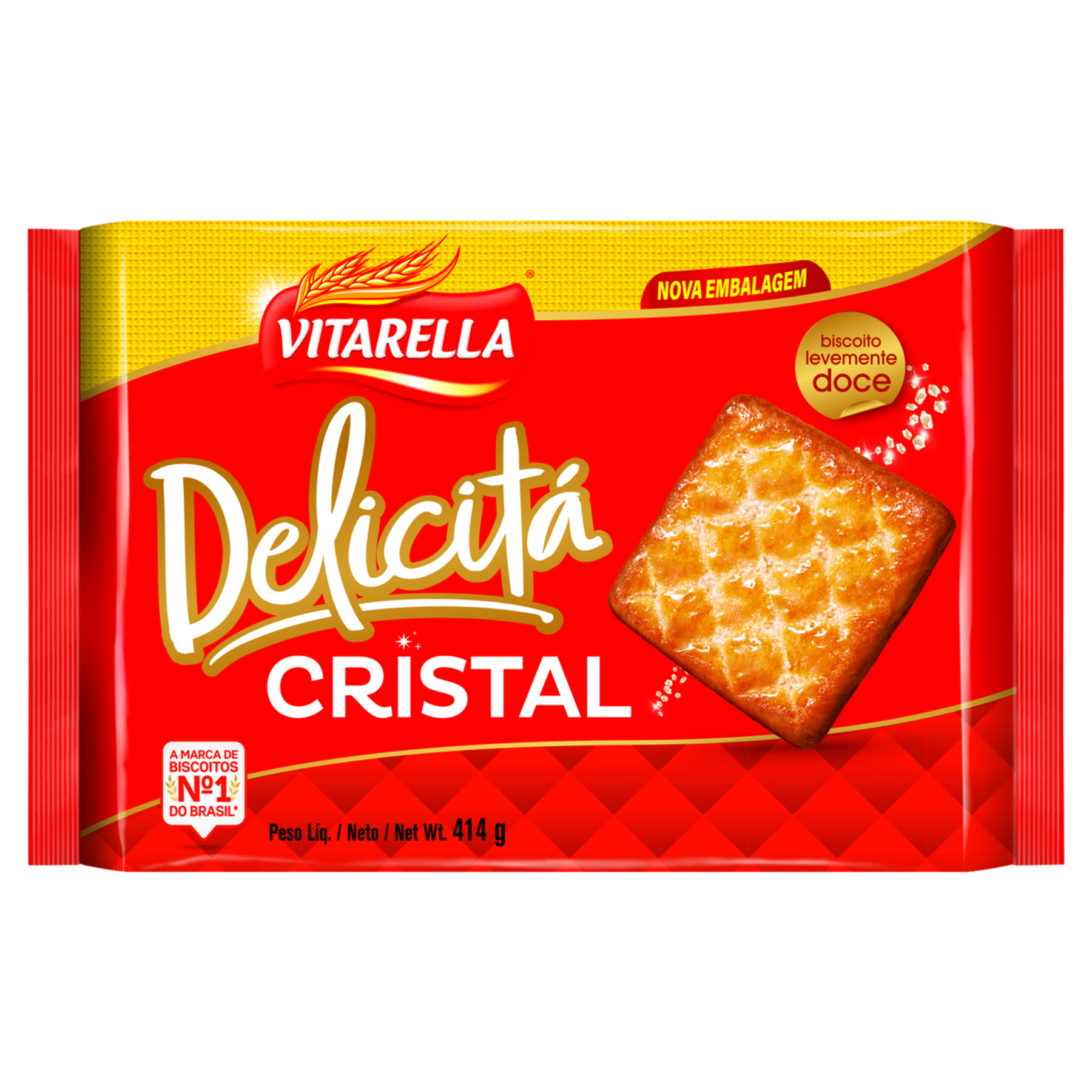 Biscoito Delicitá Cristal Vitarella Pacote 414g