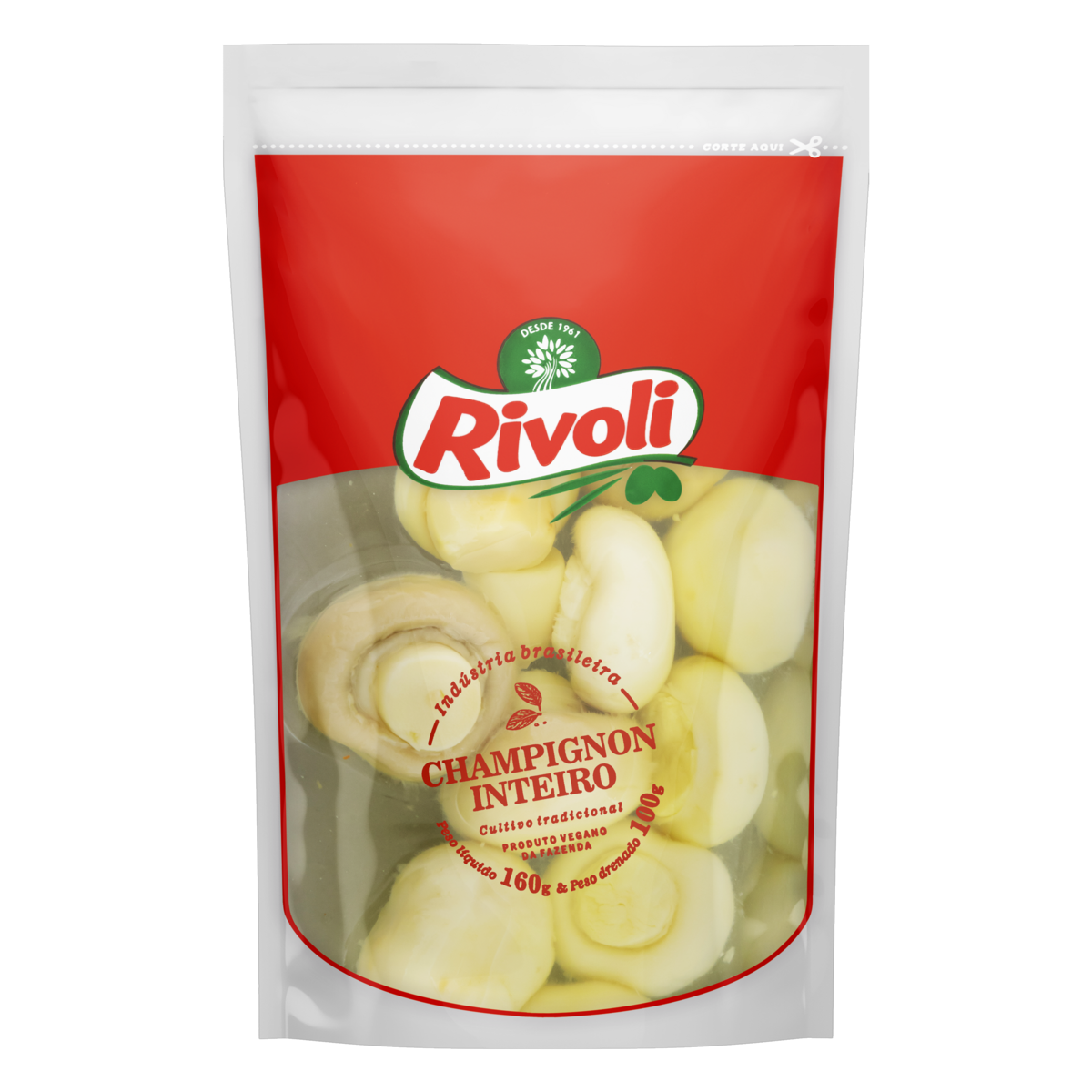 Champignon Inteiro em Conserva Rivoli Sach&ecirc; 100g