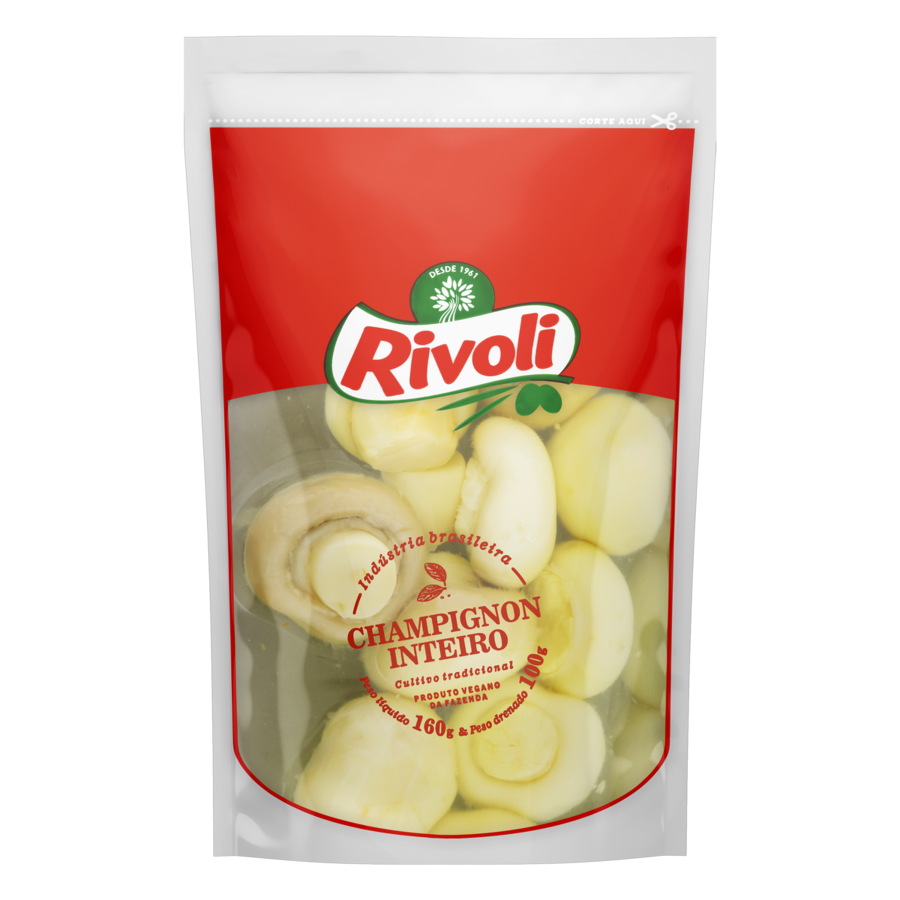 Champignon Inteiro em Conserva Rivoli Sachê 100g