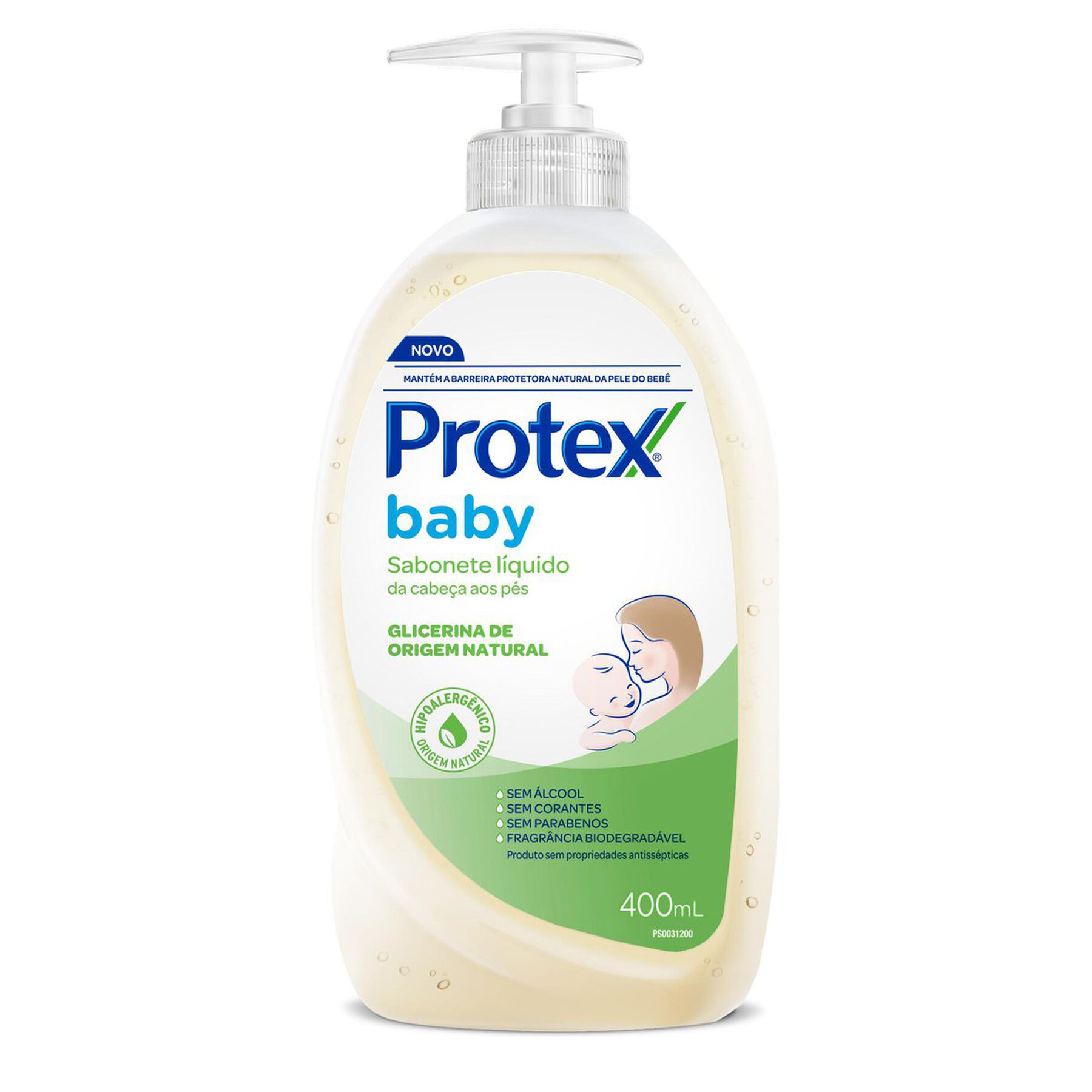 Sabonete Líquido da Cabeça aos Pés Glicerina Protex Baby Frasco 400ml