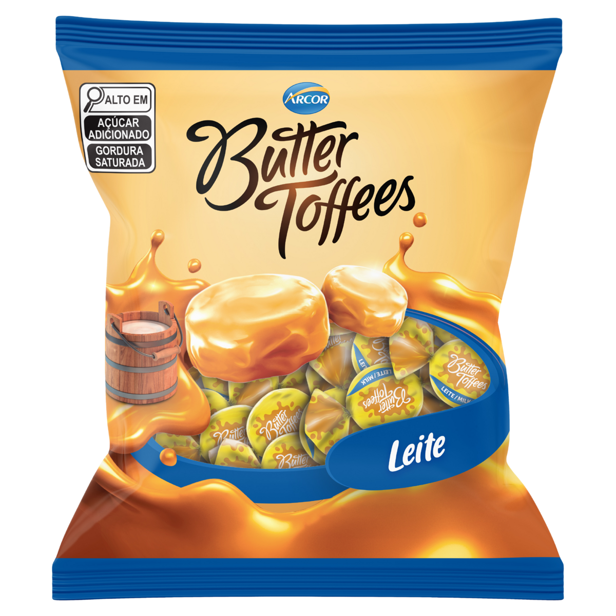 Bala Leite Butter Toffees Pacote 90g