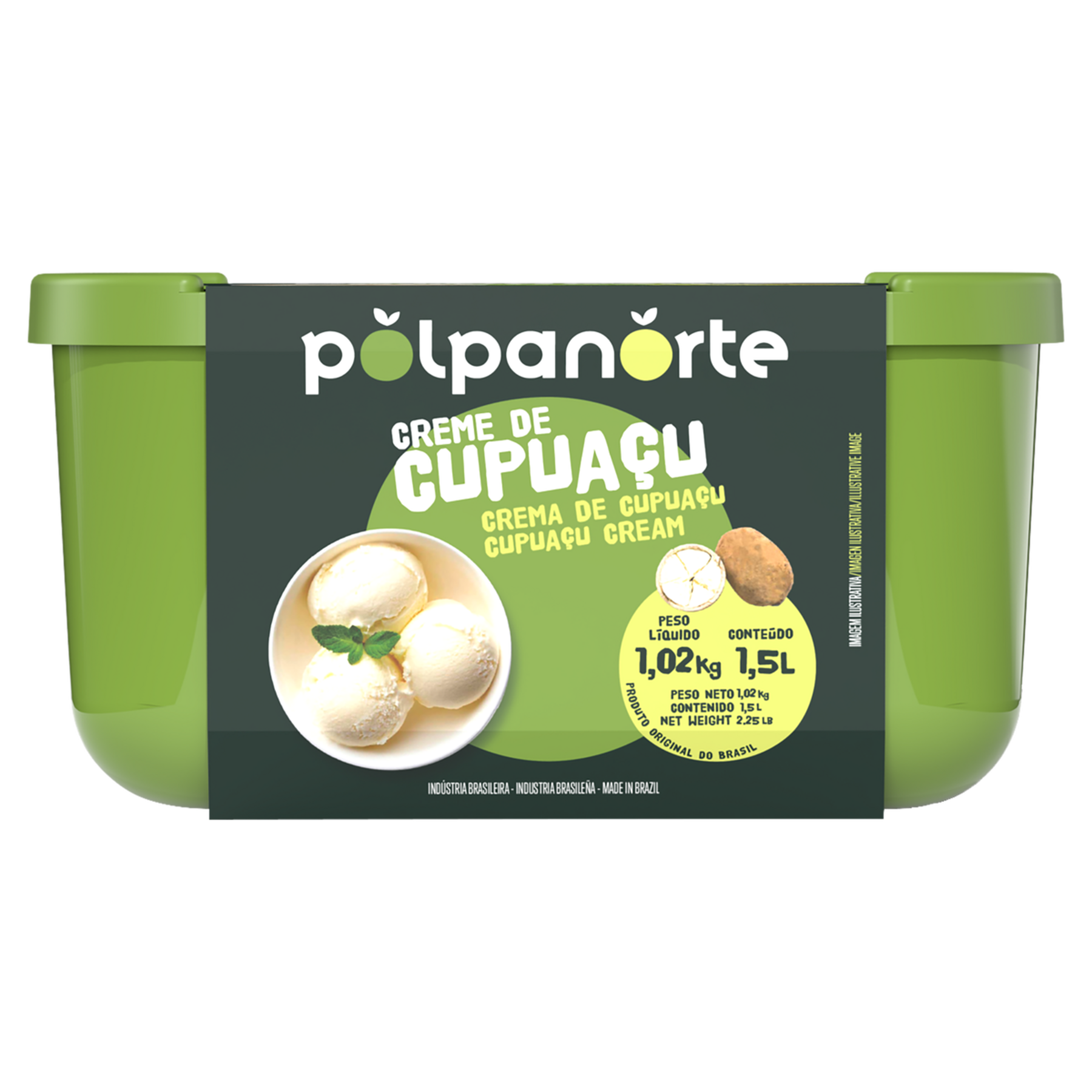 Sorvete Creme de Cupua&ccedil;u Polpanorte Pote 1,5l