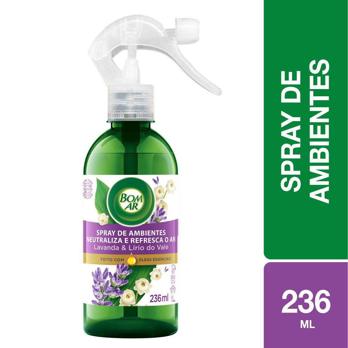 Neutralizador de Odores Lavanda e L&iacute;rio do Vale Bom Ar Frasco 236ml Borrifador
