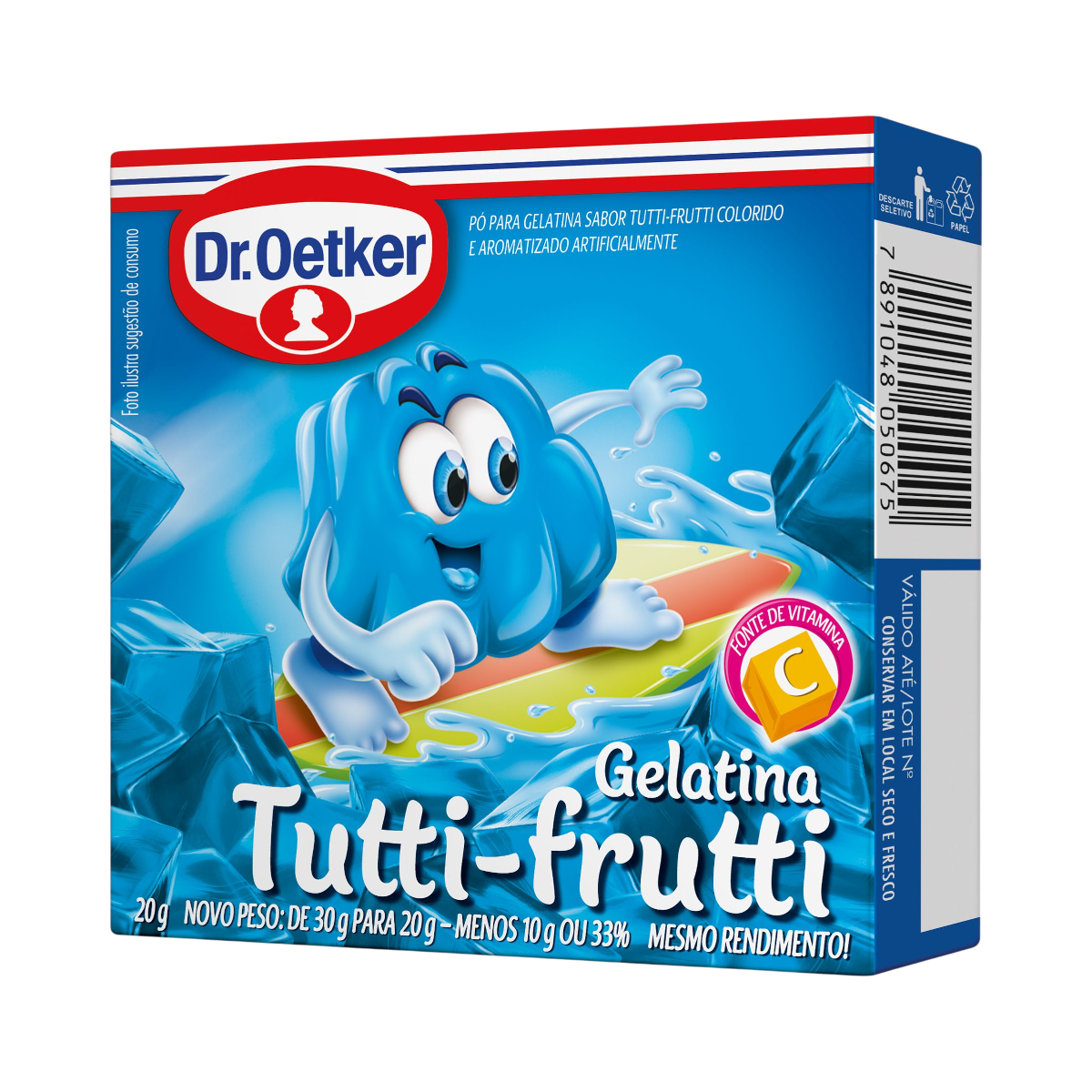 Gelatina Tutti Frutti Dr. Oetker Caixa 20g