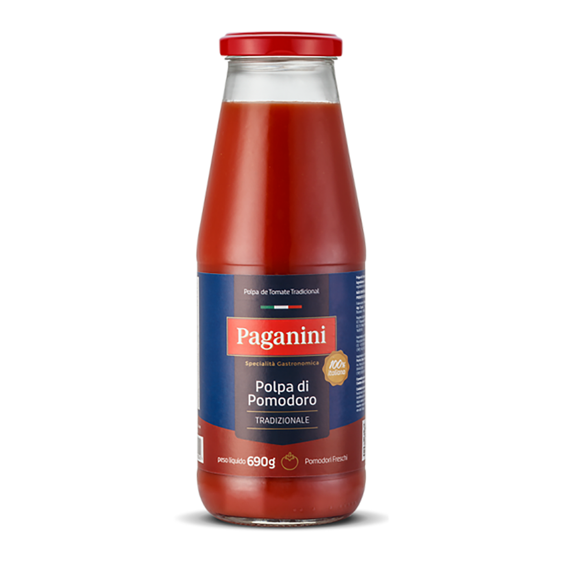 Polpa de Tomate Tradicional Paganini Vidro 690g