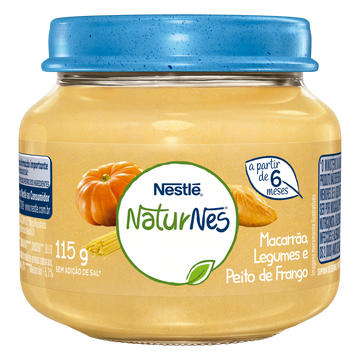 Alimento Infantil Macarrão, Legumes e Peito de Frango Naturnes Nestlé 115g