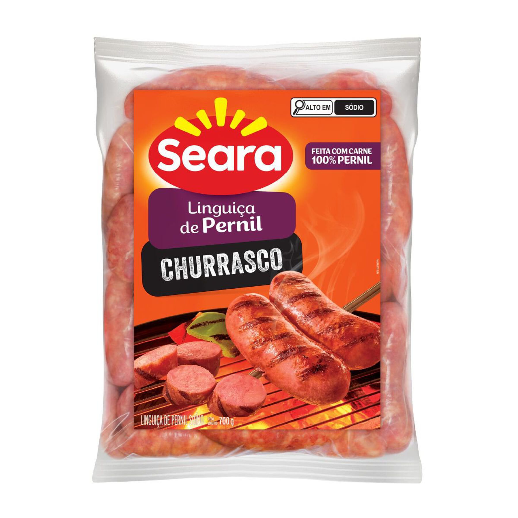 Lingui&ccedil;a de Pernil Churrasco Seara 700g&nbsp;