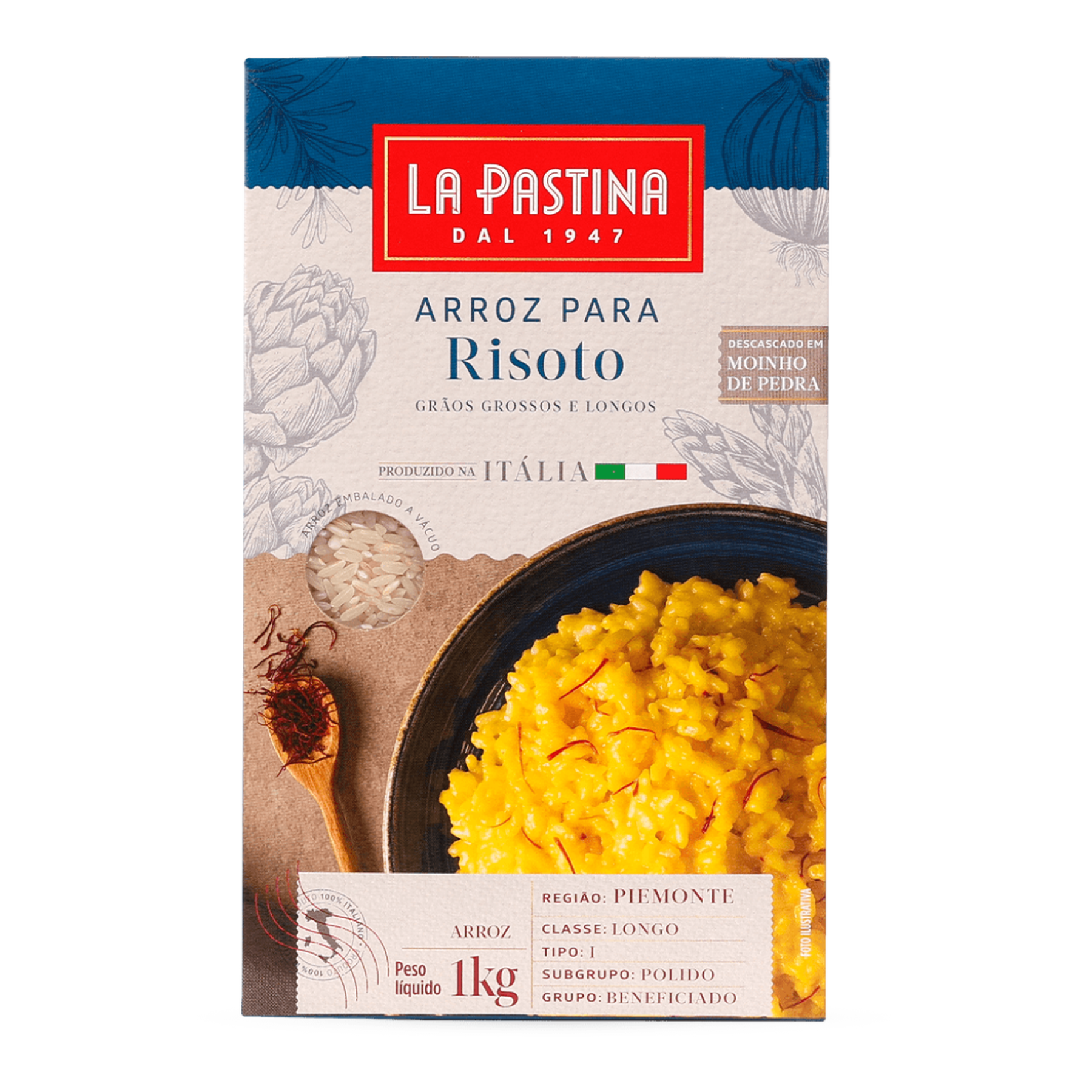 Arroz para Risoto La Pastina Tipo 1 Caixa 1kg