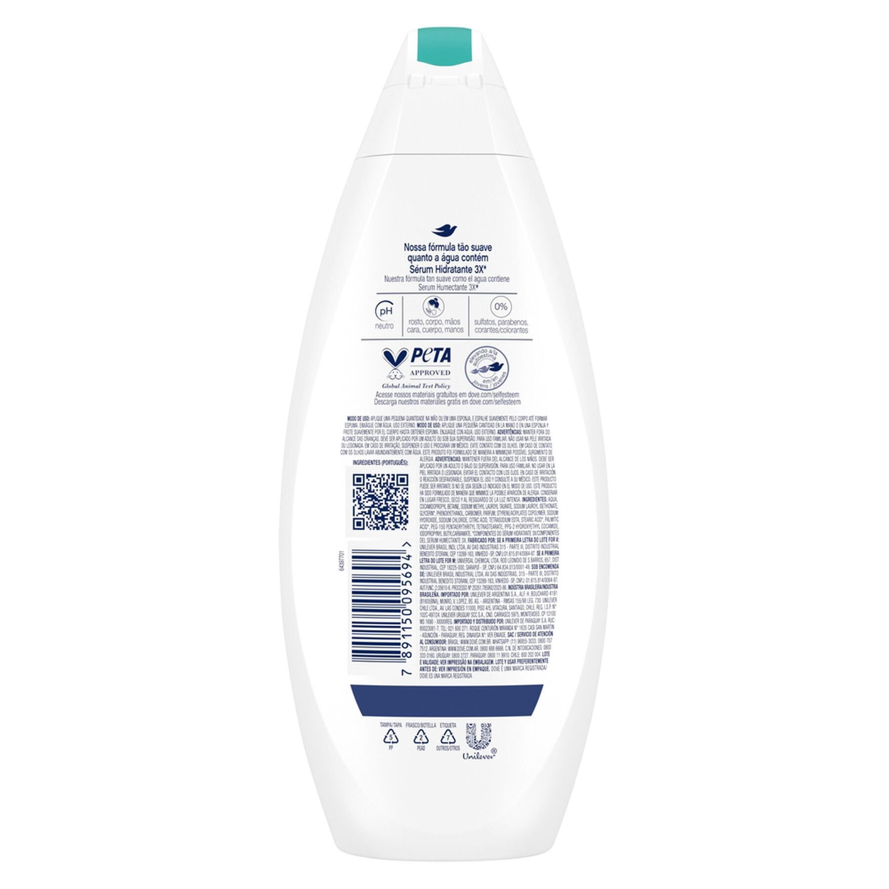 Sabonete Líquido Pele Sensível Dove Frasco 250ml