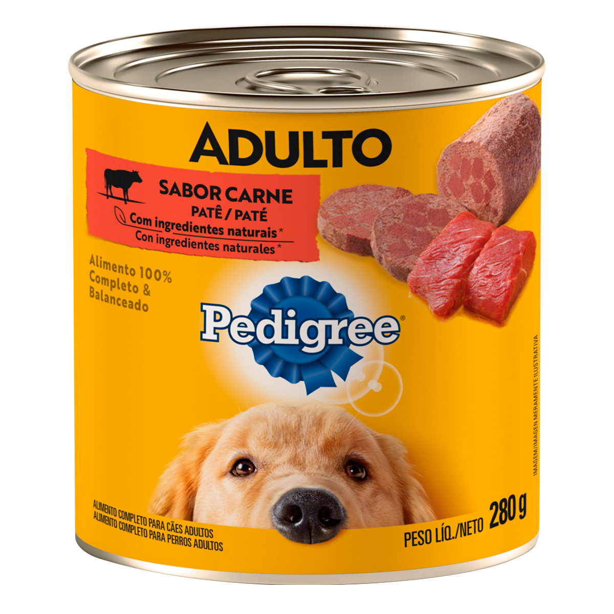 Pat&ecirc; para C&atilde;es Adultos Carne Pedigree Vital Pro Lata 280g