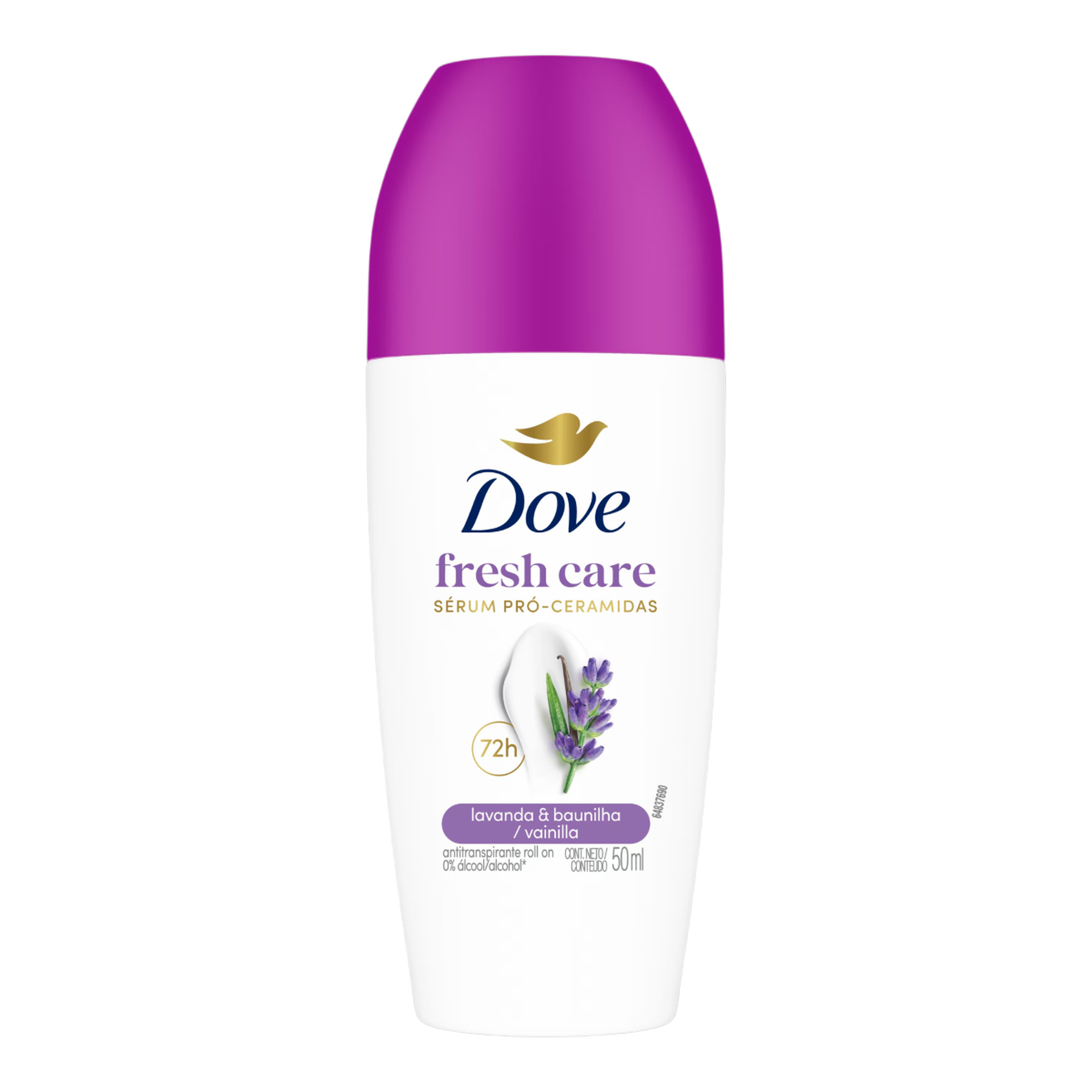 Desodorante Antitranspirante Roll-On Dove Fresh Care Lavanda & Baunilha 50ml