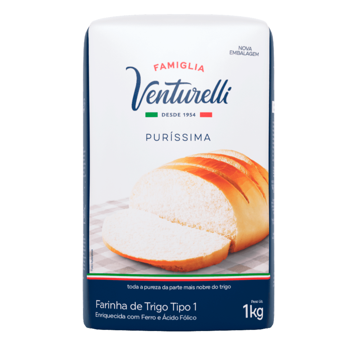 Farinha de Trigo Pur&iacute;ssima Famiglia Venturelli Pacote 1kg