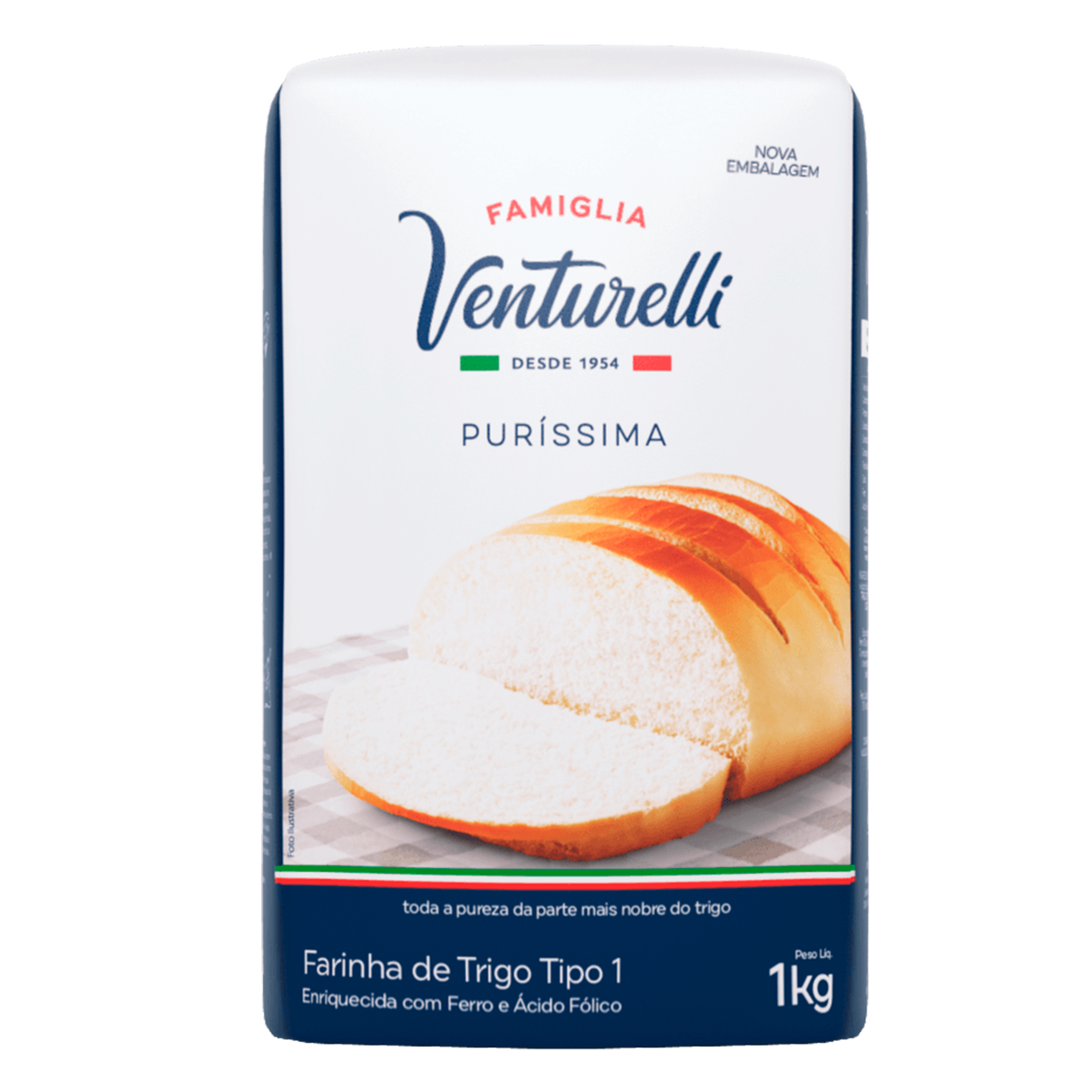 Farinha de Trigo Puríssima Famiglia Venturelli Pacote 1kg