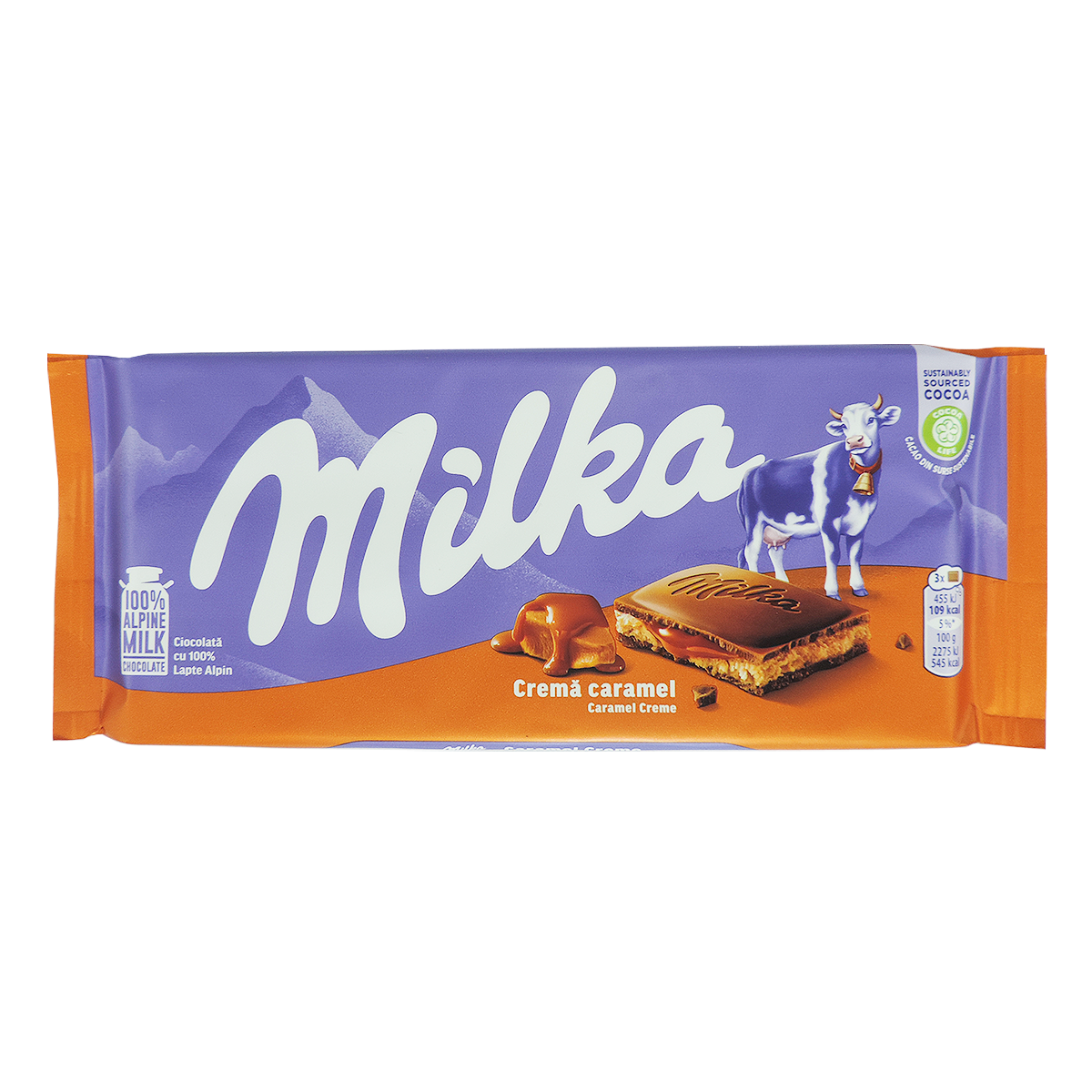 Barra de Chocolate Creme de Caramelo Milka 100g