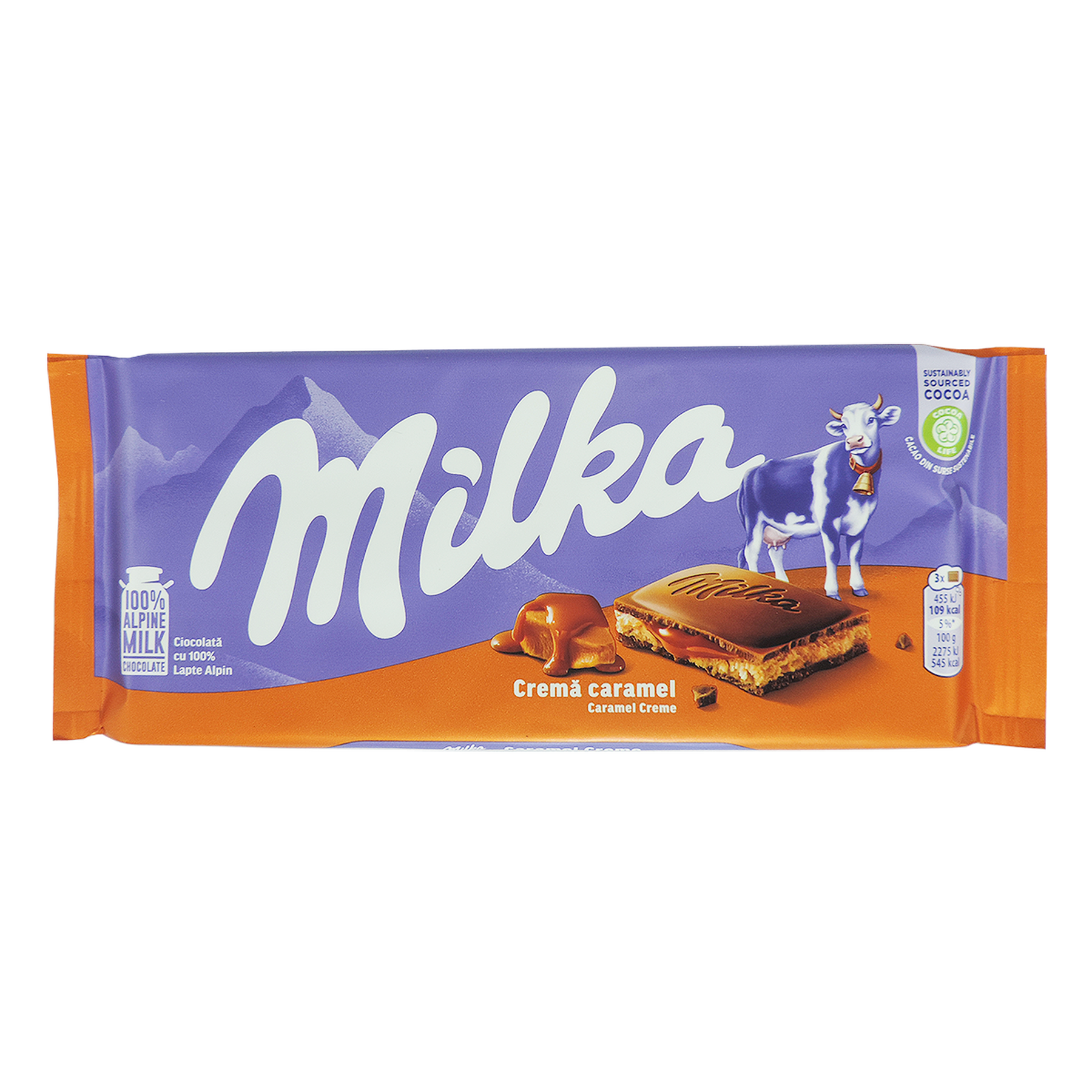Barra de Chocolate Creme de Caramelo Milka 100g