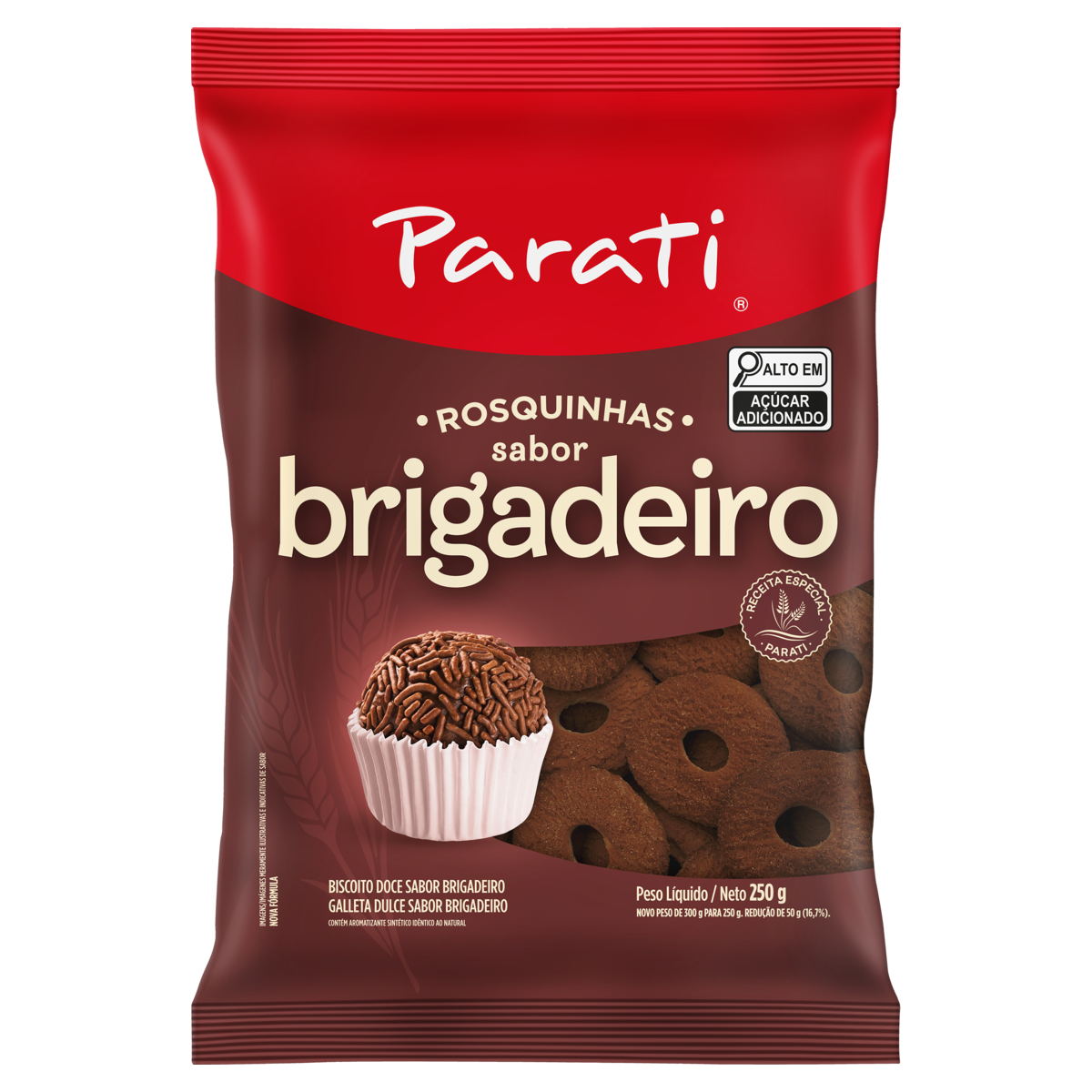 Biscoito Rosquinha Brigadeiro Parati Pacote 250g