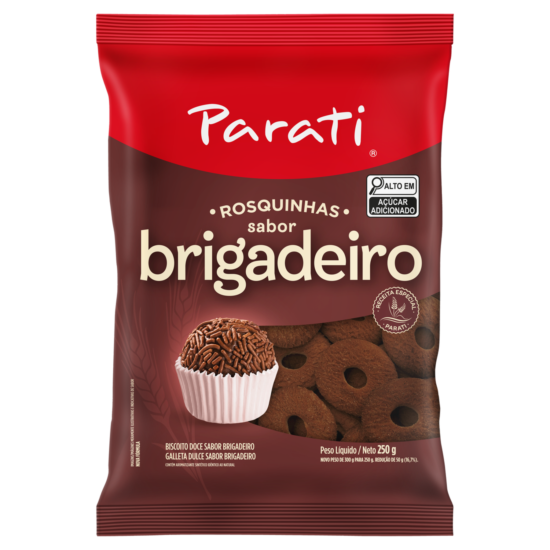 Biscoito Rosquinha Brigadeiro Parati Pacote 250g