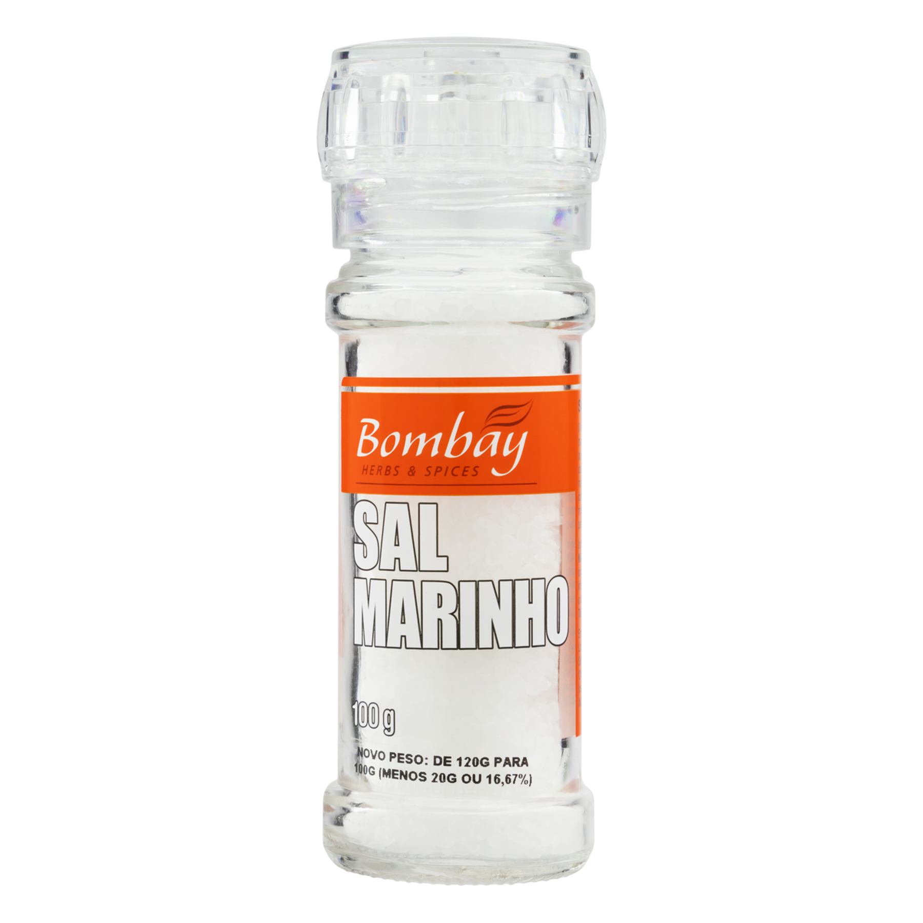 Sal Marinho com Moedor Bombay Vidro 100g