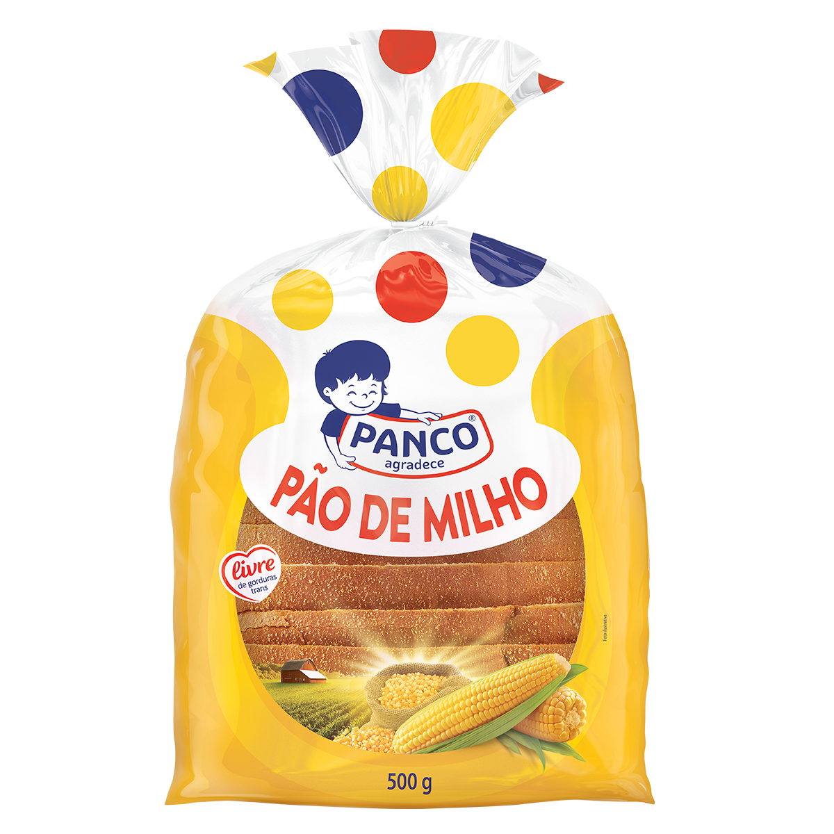 P&atilde;o de Forma de Milho Panco Pacote 500g&nbsp;