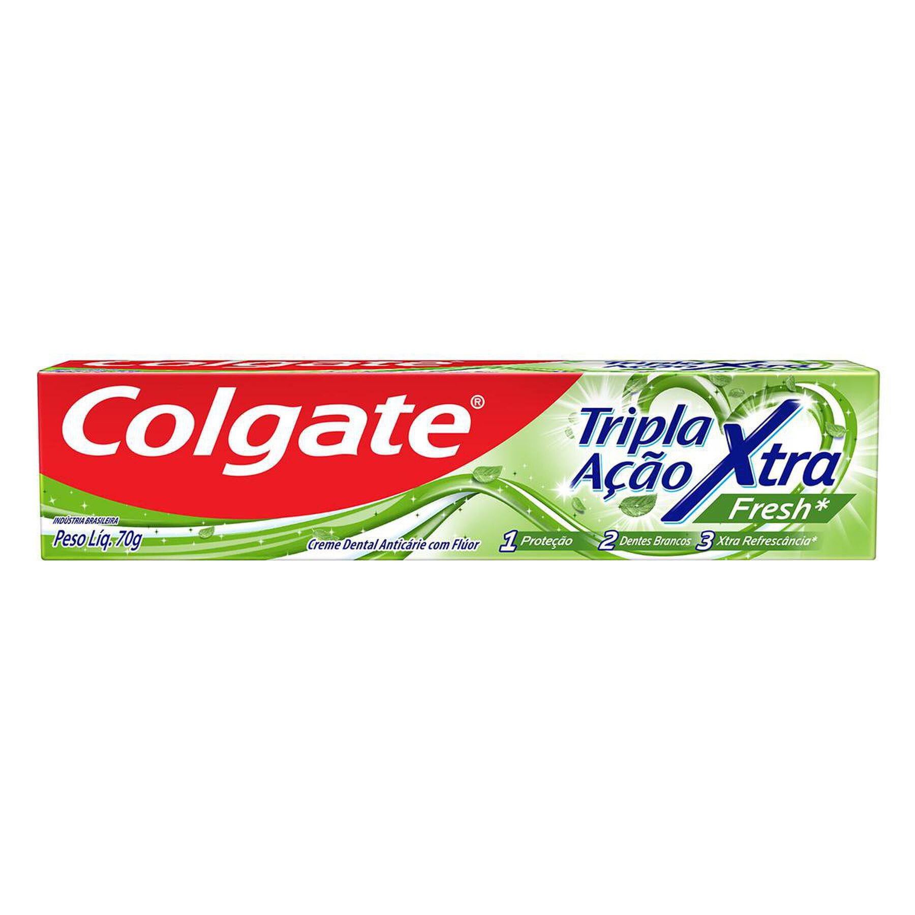Creme Dental Xtra Fresh Colgate Tripla A&ccedil;&atilde;o Caixa 70g