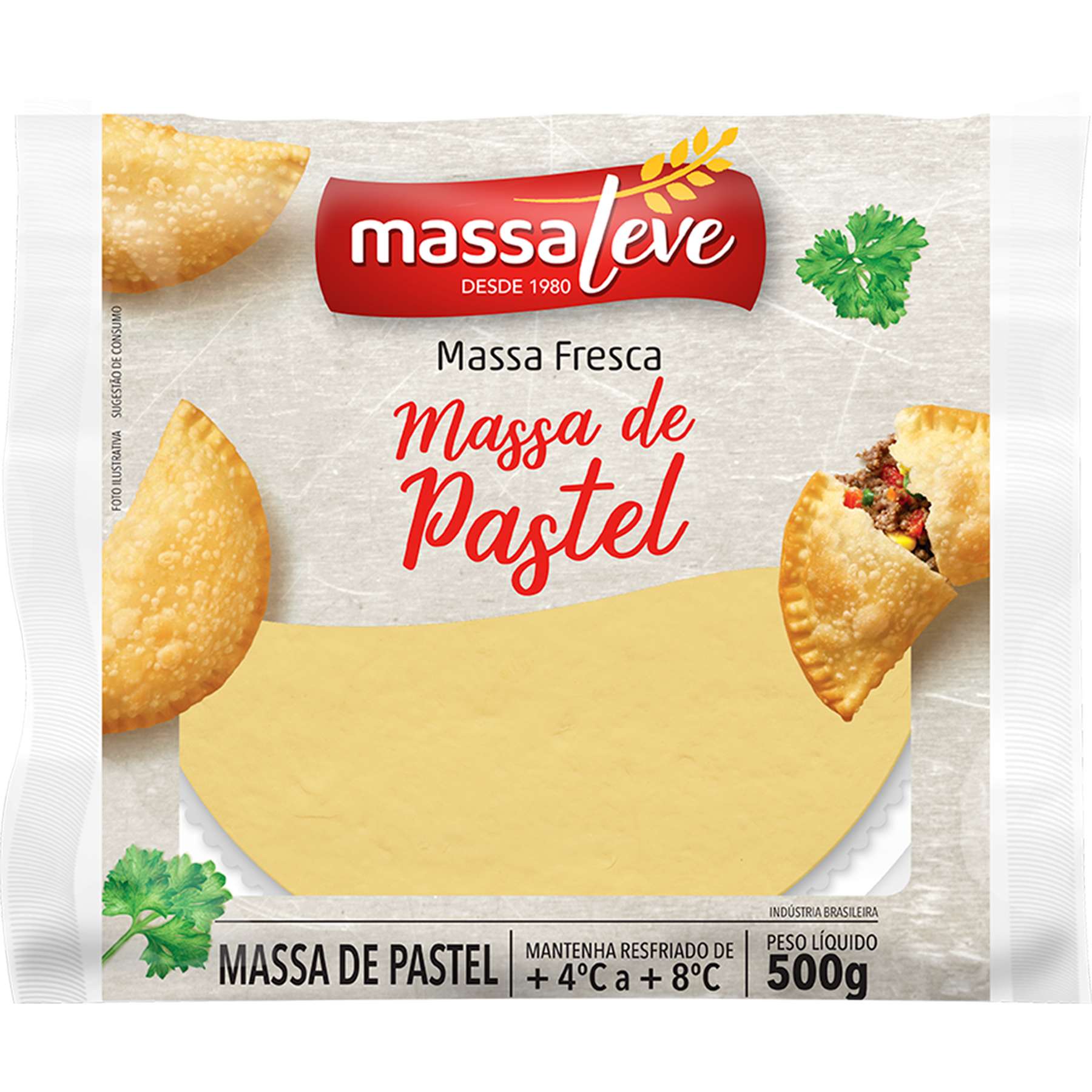 Massa Pastel Discão Massa Leve 500g