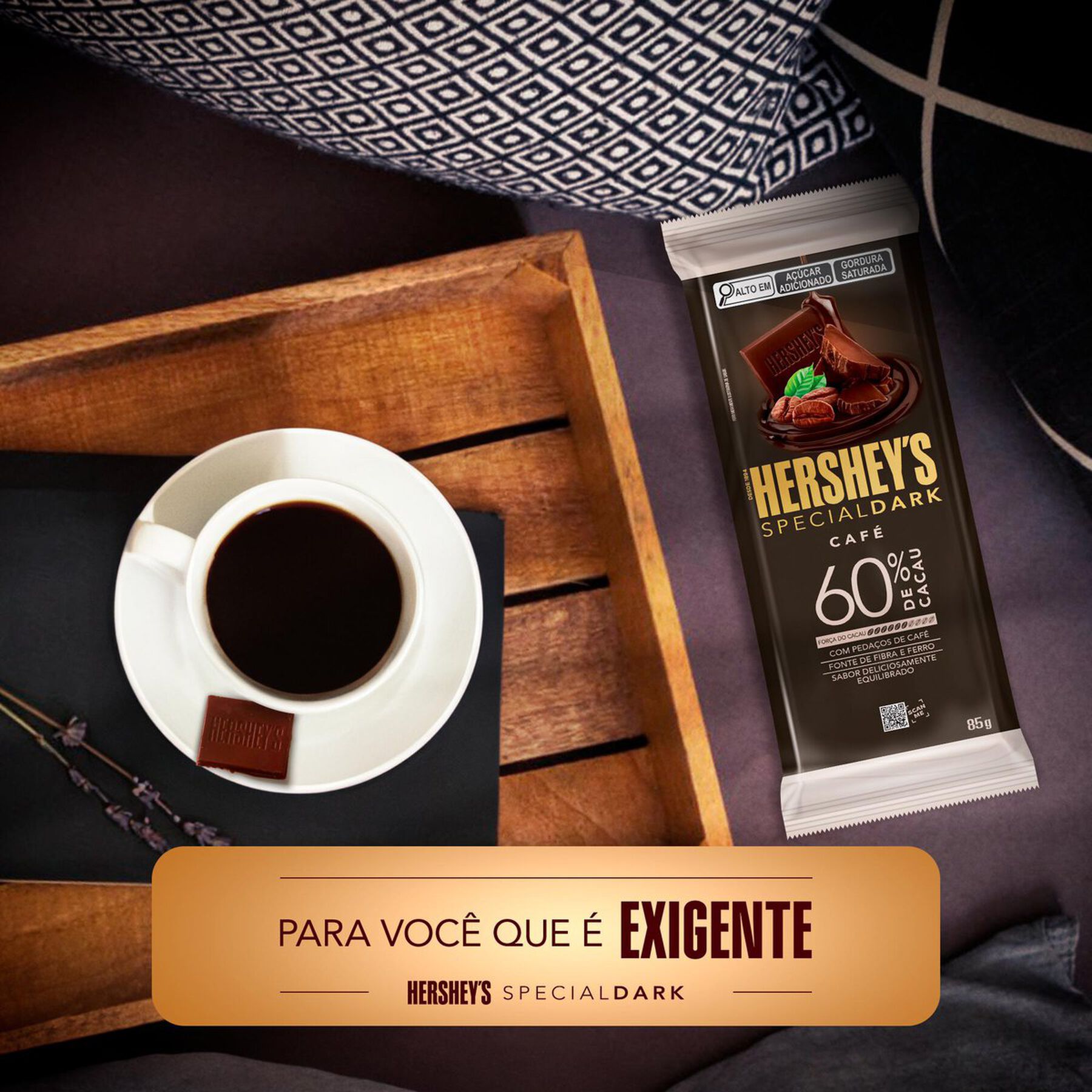 Chocolate Amargo 60% Cacau Café Hersheys Special Dark Pacote 85g