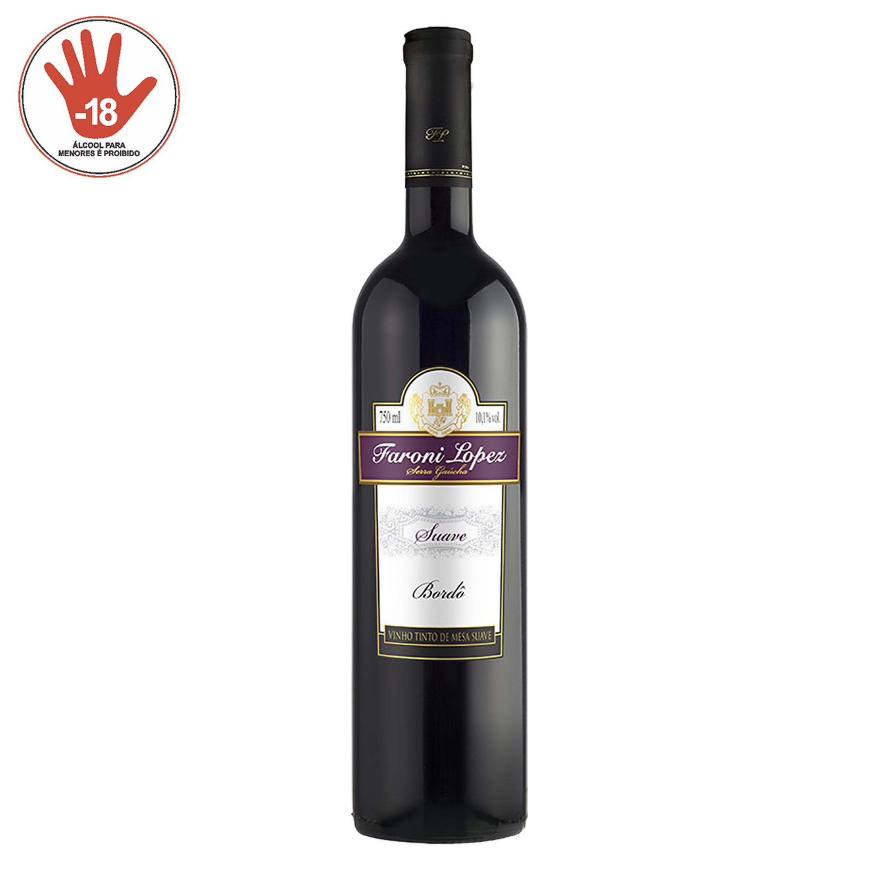 Vinho Tinto Suave Bordô Faroni Lopez Garrafa 750ml