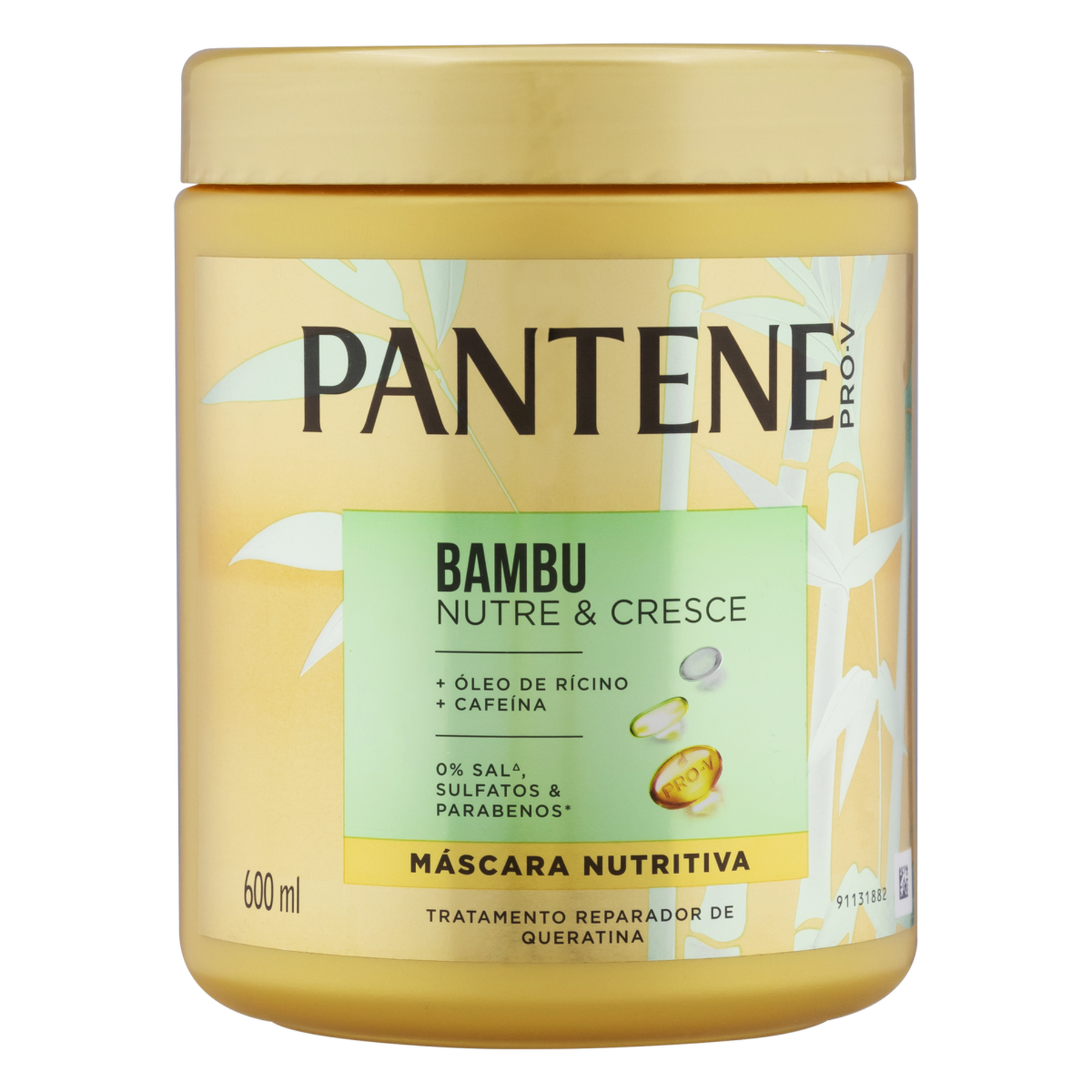 M&aacute;scara Nutritiva Bambu Nutre e Cresce Pantene Pote 600ml