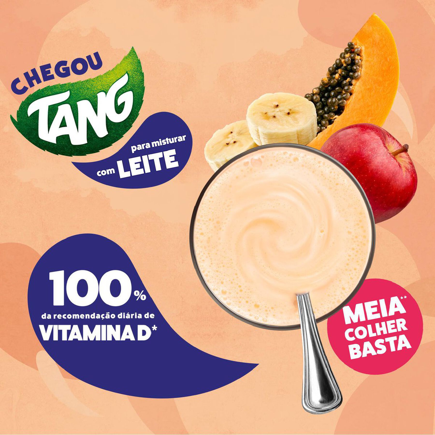 Pó para Preparo de Bebida Maçã, Banana e Mamão Tang Pacote 125g