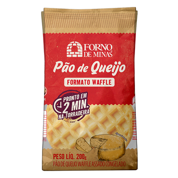 Pão de Queijo Congelado Waffle Forno de Minas Pacote 200g