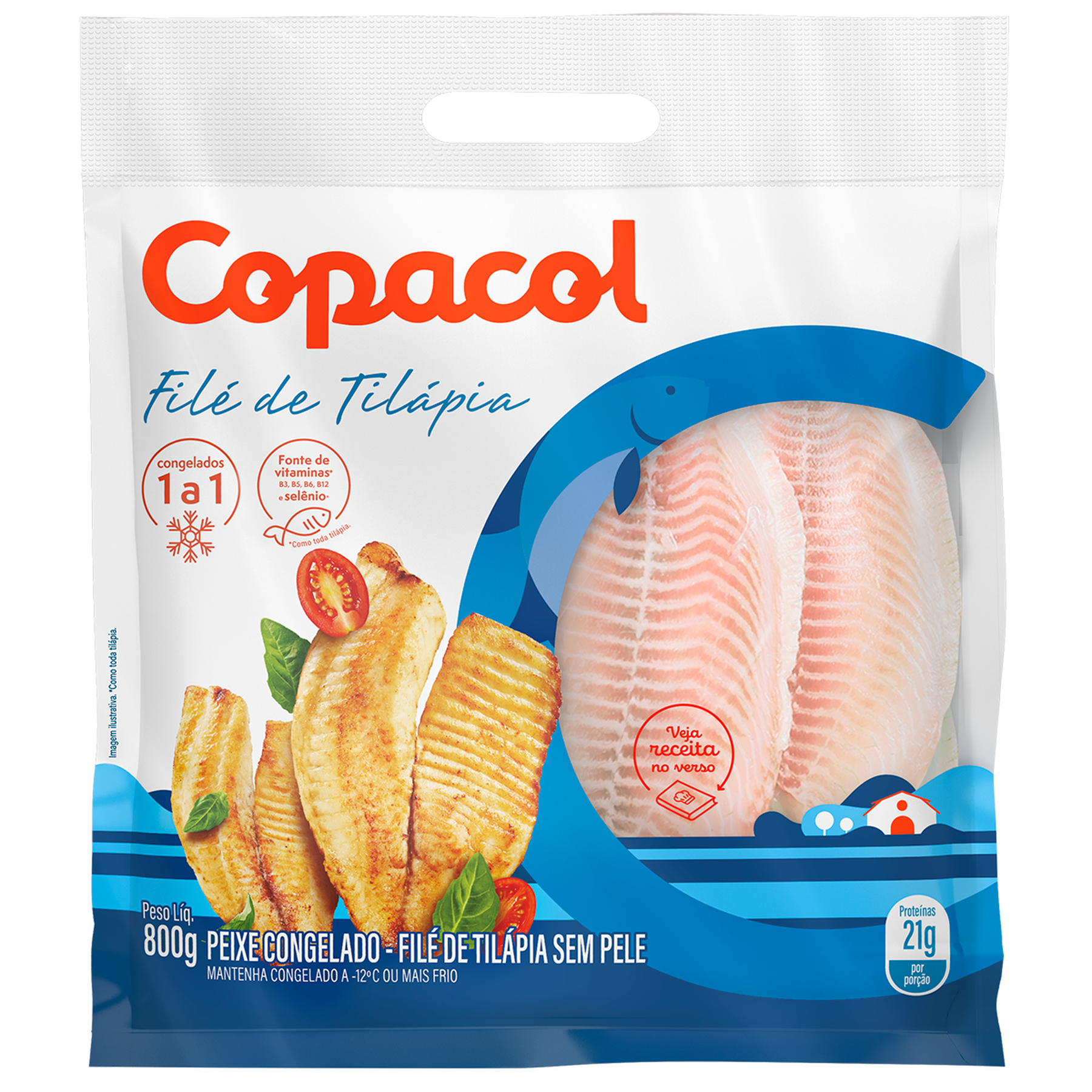 Filé de Tilápia Copacol Pacote 800g