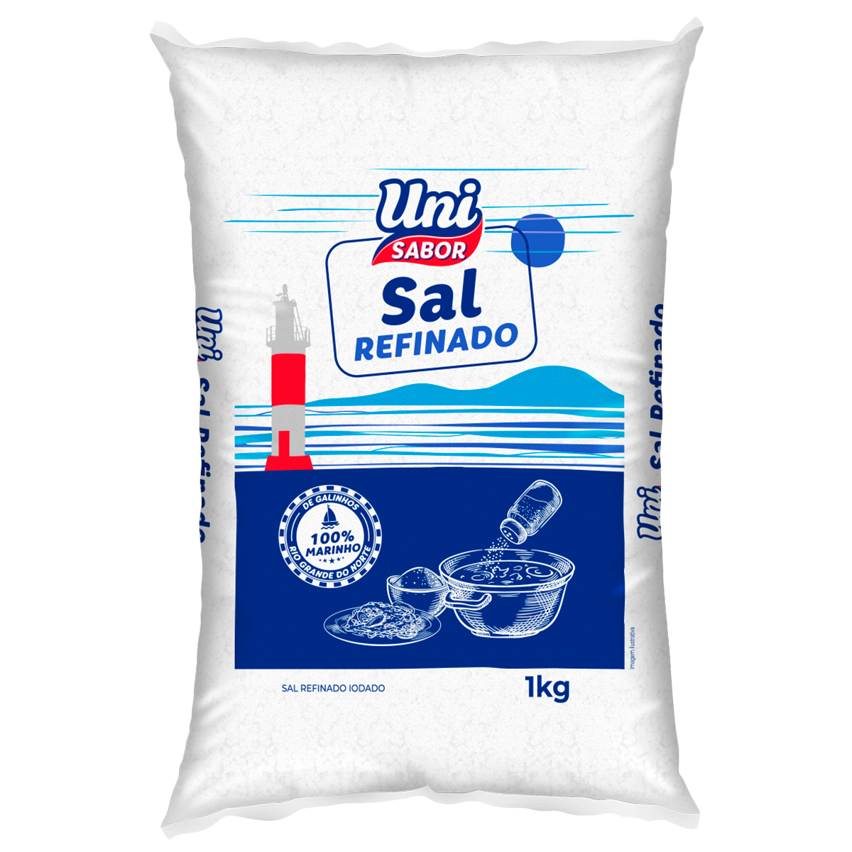 Sal Refinado Uni Sabor Pacote 1kg