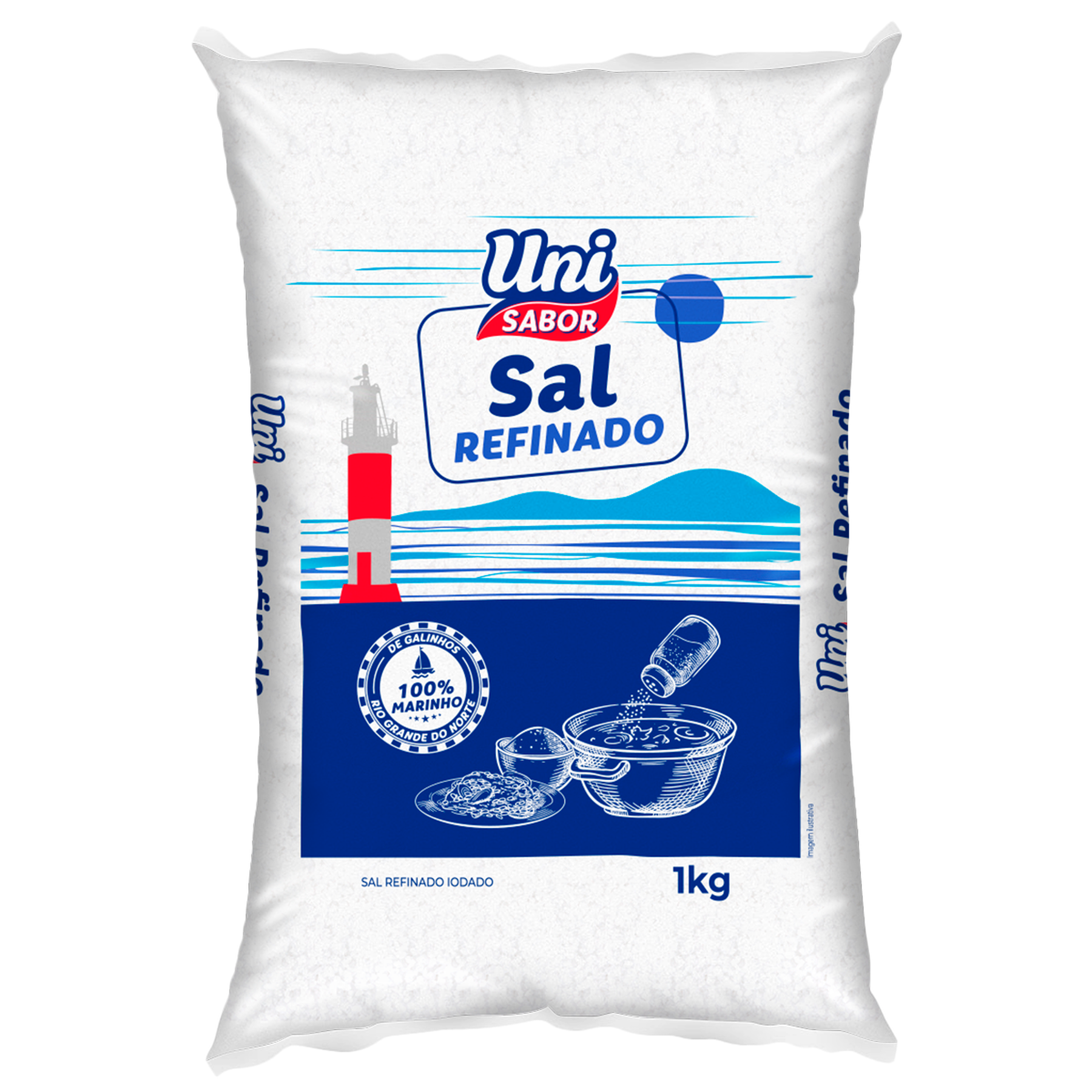 Sal Refinado Uni Sabor Pacote 1kg