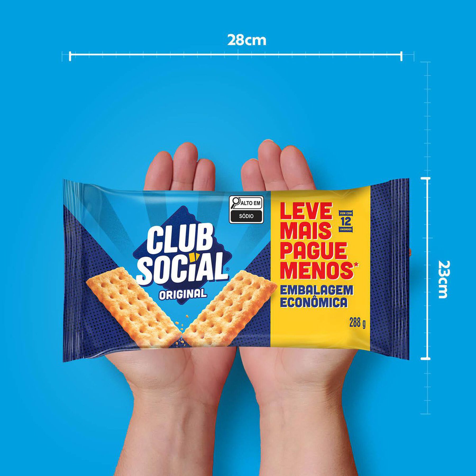 Pack Biscoito Original Club Social Pacote 288g 6 Unidades Embalagem Econômica Leve Mais Pague Menos