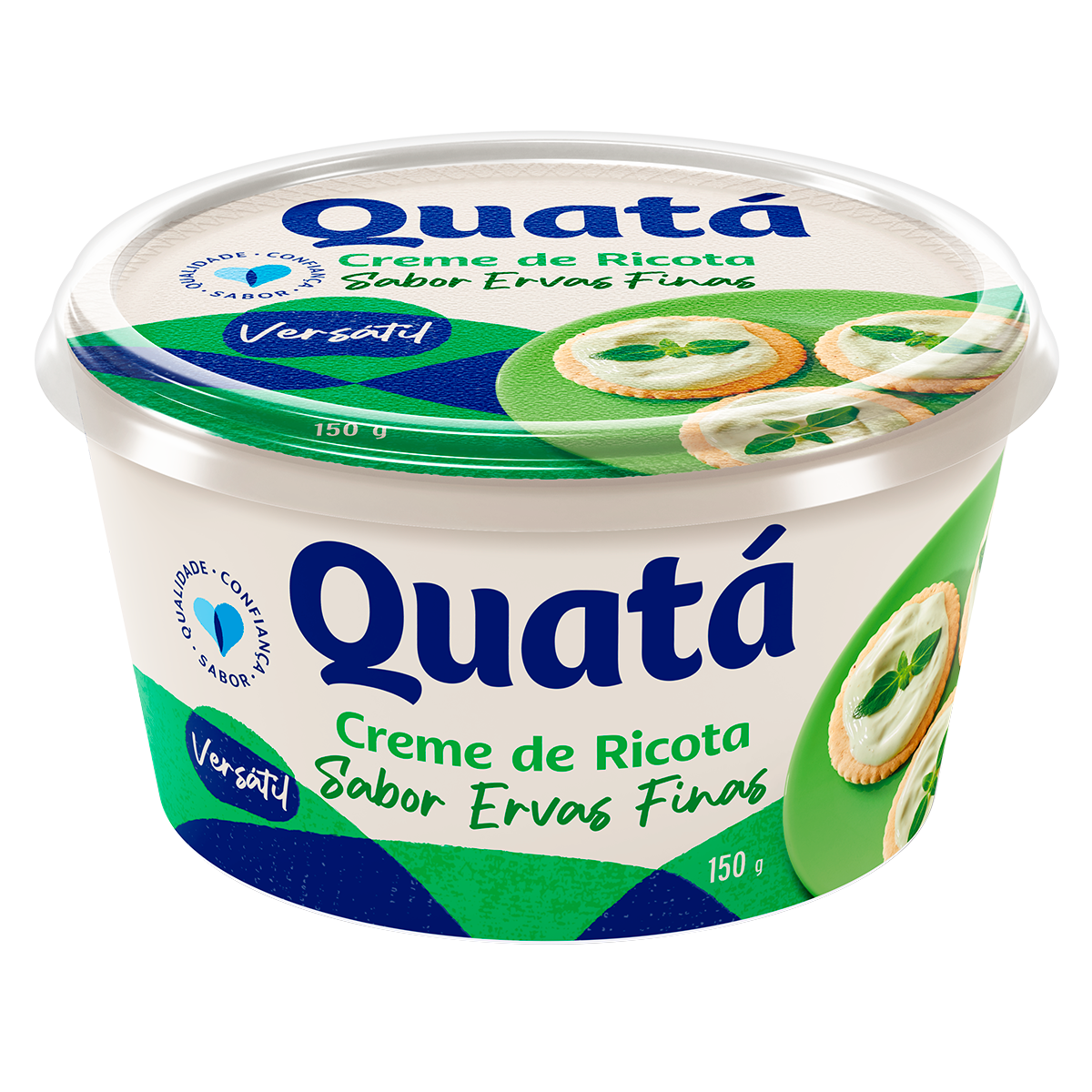 Creme de Queijo Ricota Ervas Finas Quat&aacute; Pote 150g