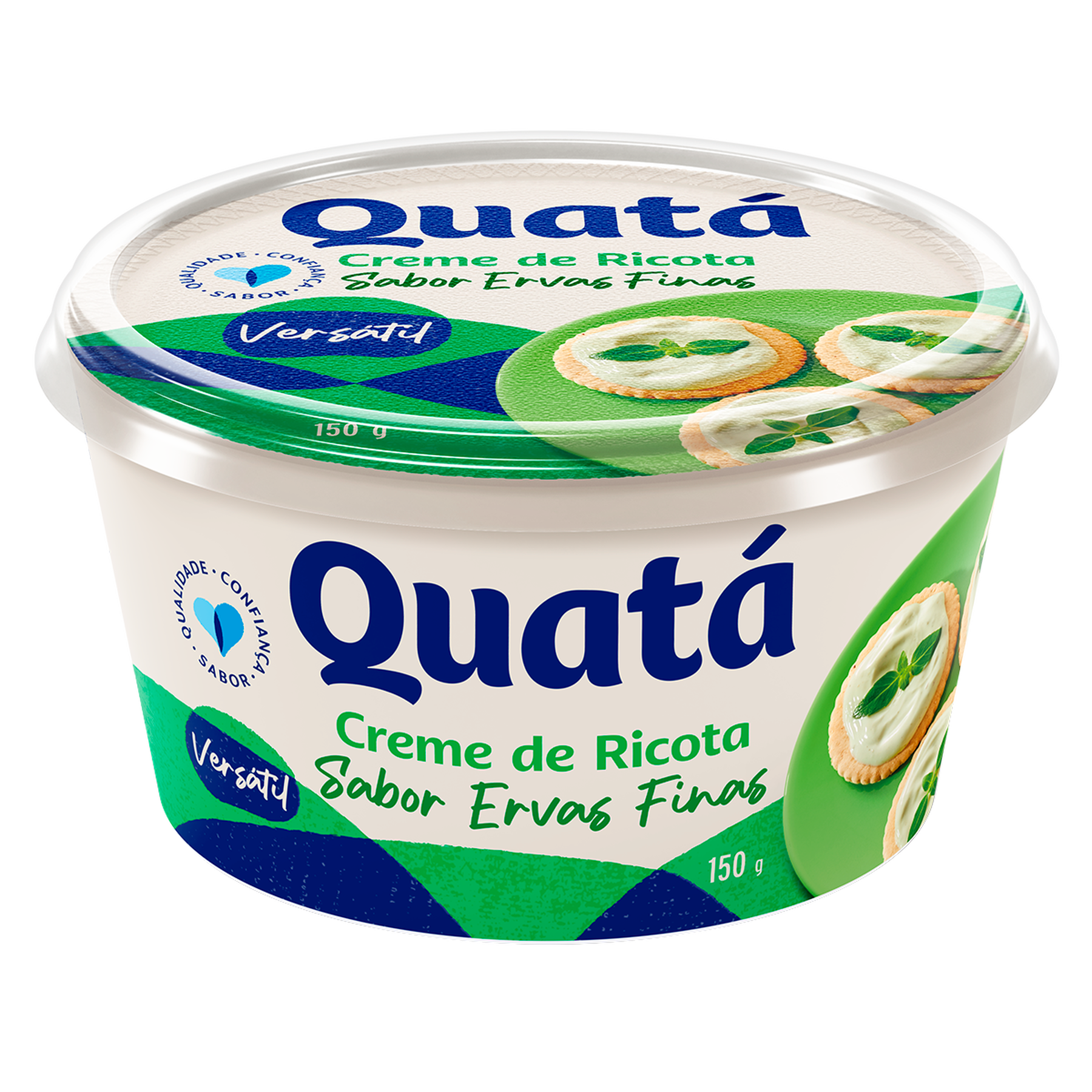 Creme de Queijo Ricota Ervas Finas Quat&aacute; Pote 150g