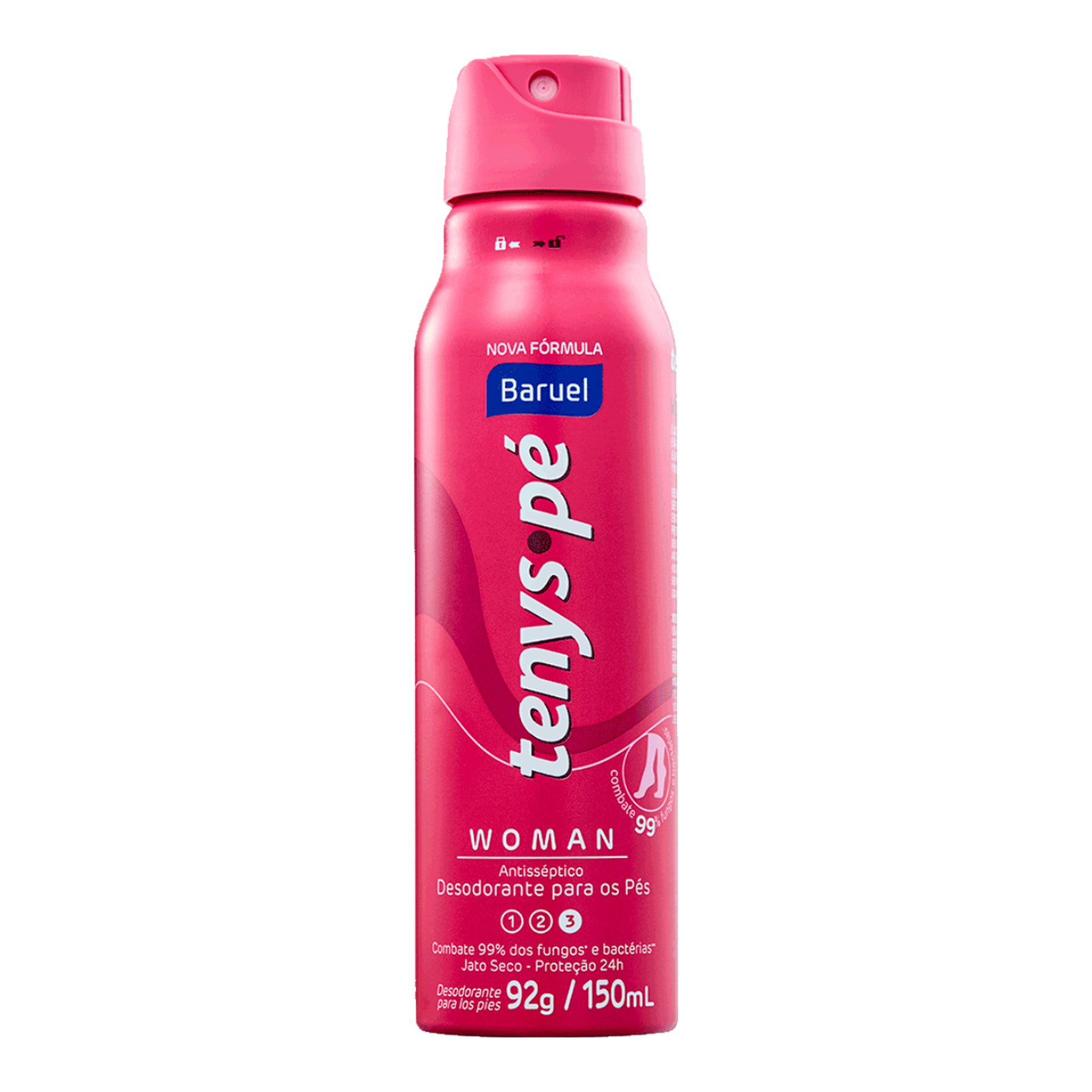 Desodorante para P&eacute;s Jato Seco Woman Tenys P&eacute; Baruel Frasco 150ml