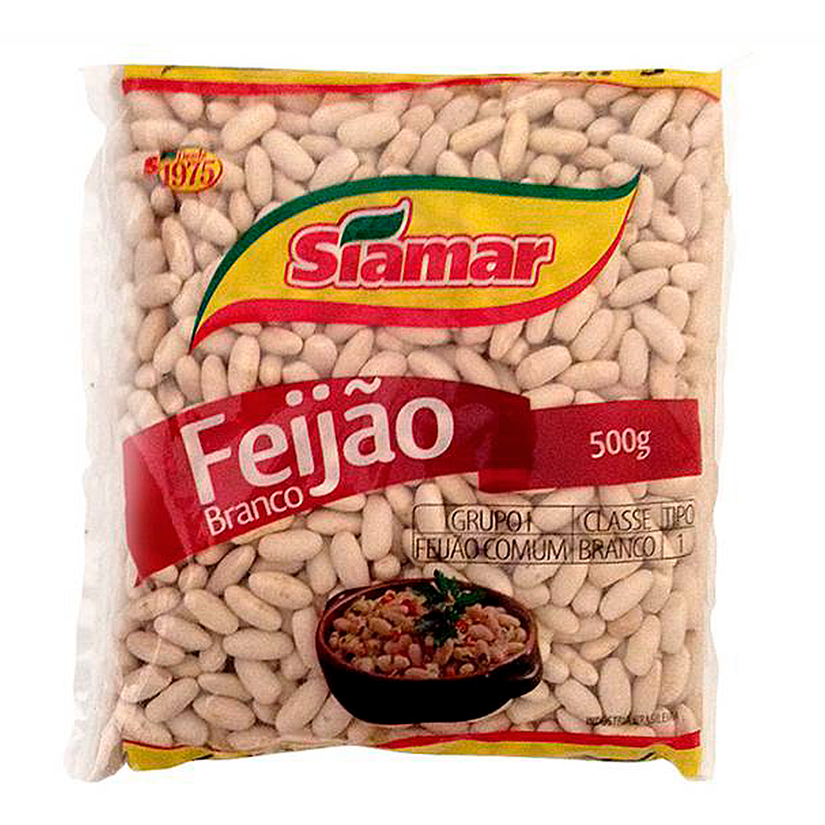 Feij&atilde;o Branco Siamar Pacote 500g