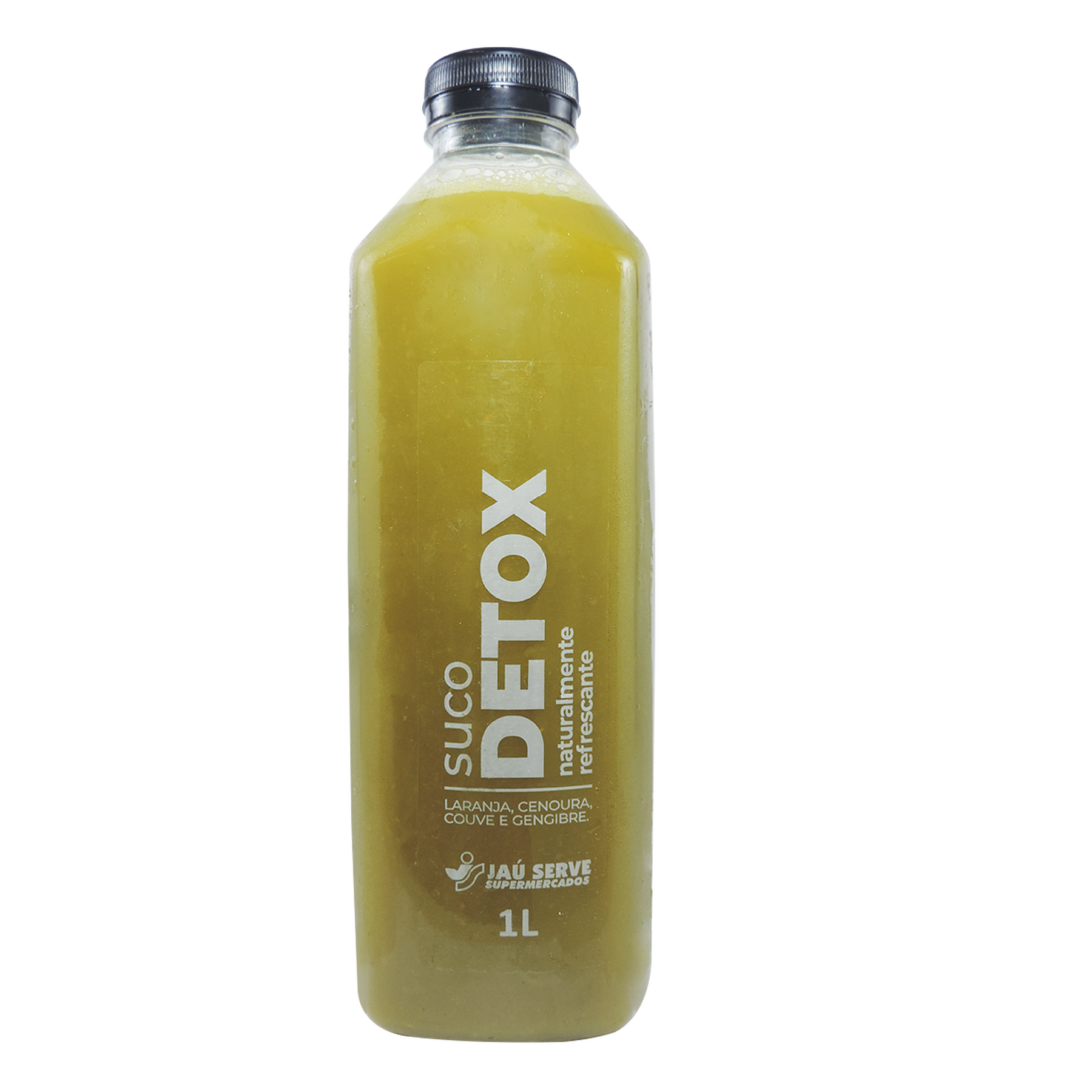 Suco Natural Detox Laranja, Cenoura, Couve e Gengibre Garrafa 1l