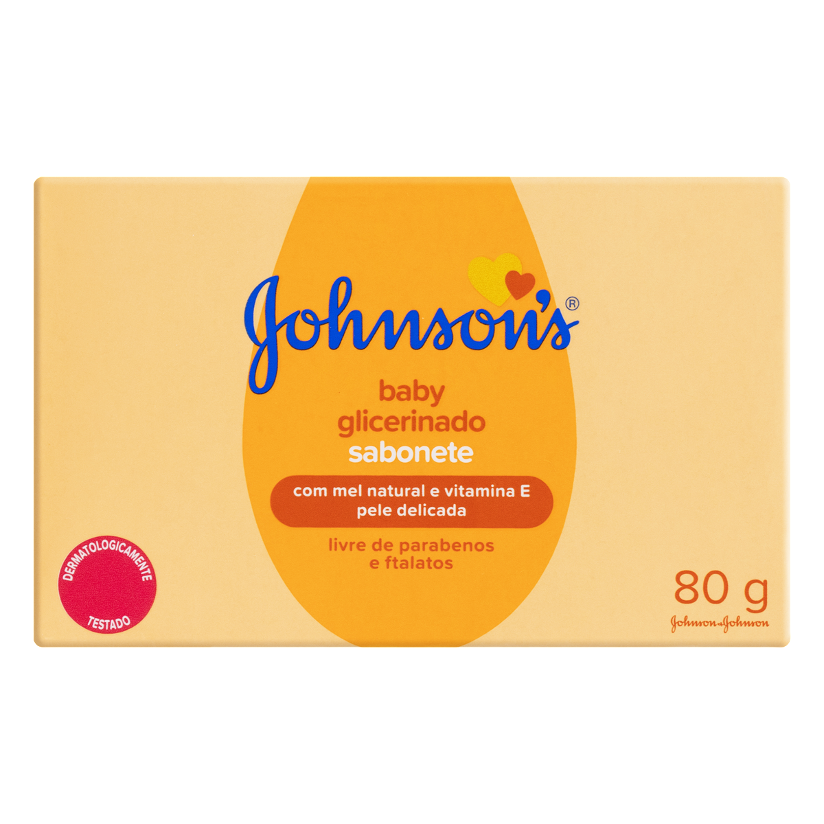 Sabonete em Barra Glicerinado Johnsons Baby Caixa 80g